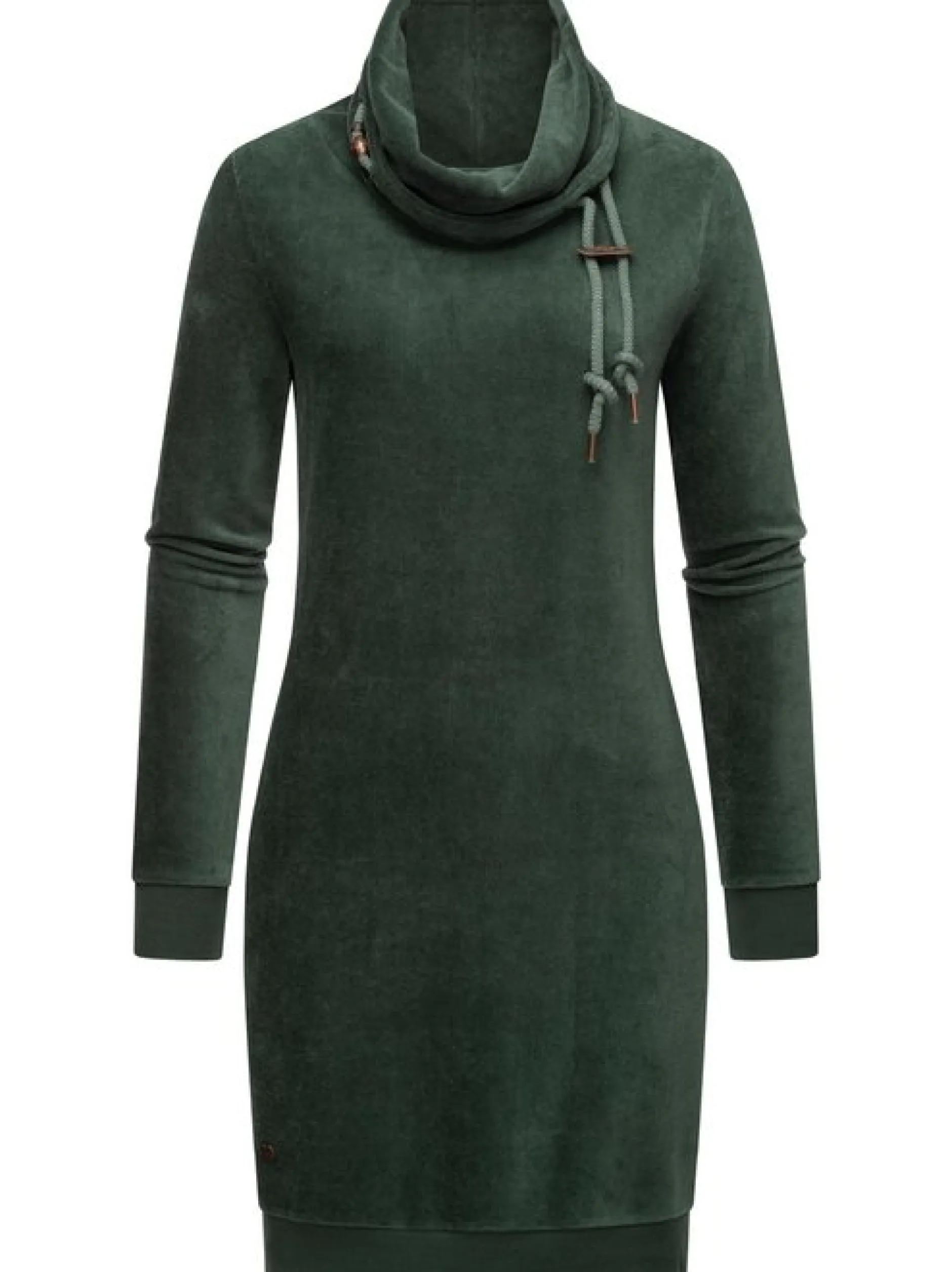 Ragwear Damen Sweatkleid - Chloe Velvet in grün