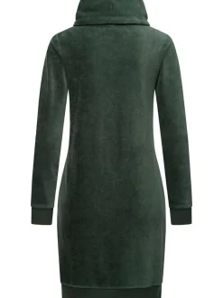 Ragwear Damen Sweatkleid - Chloe Velvet in grün