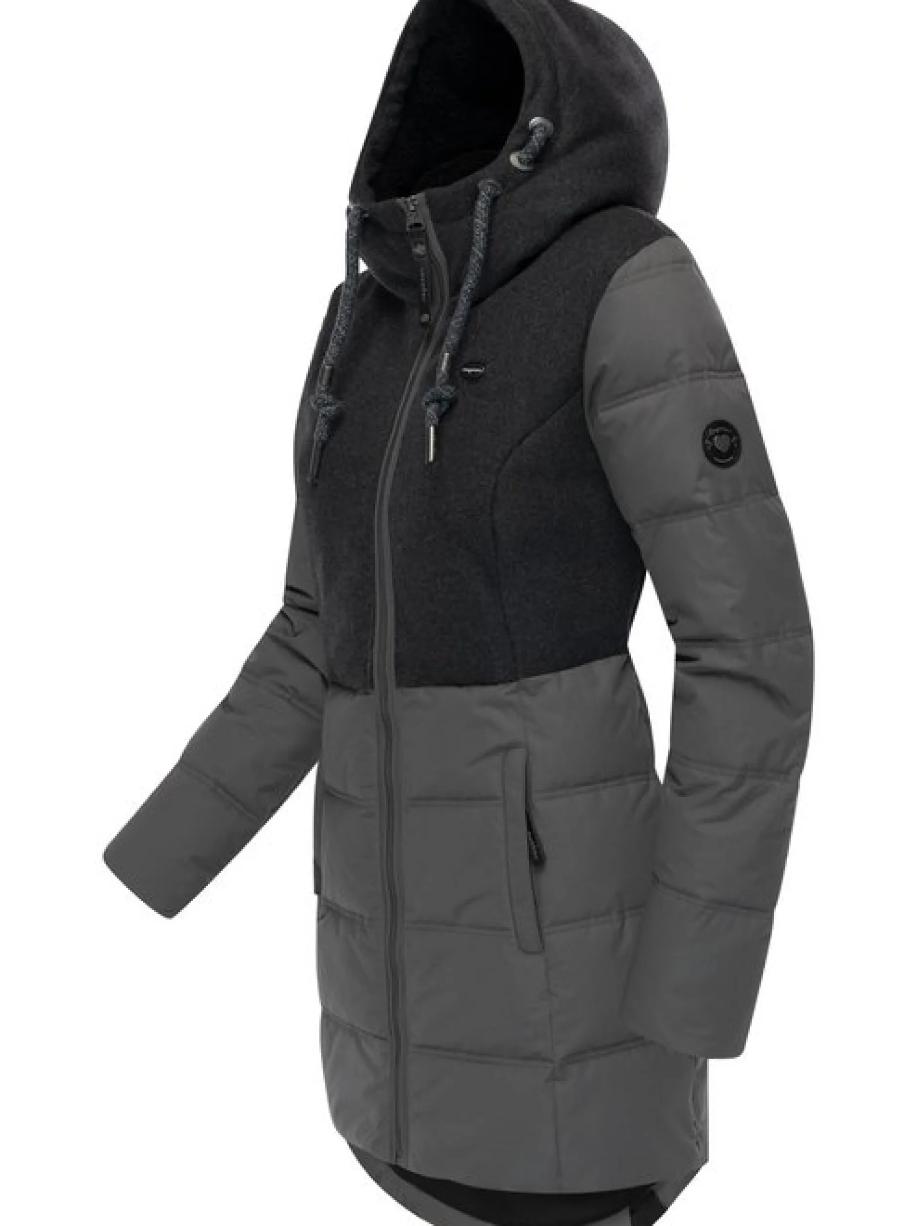 Ragwear Damen Winterjacke - Ashani Block Intl. in grau