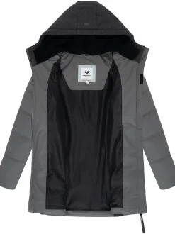 Ragwear Damen Winterjacke - Ashani Block Intl. in grau