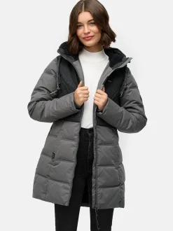 Ragwear Damen Winterjacke - Ashani Block Intl. in grau