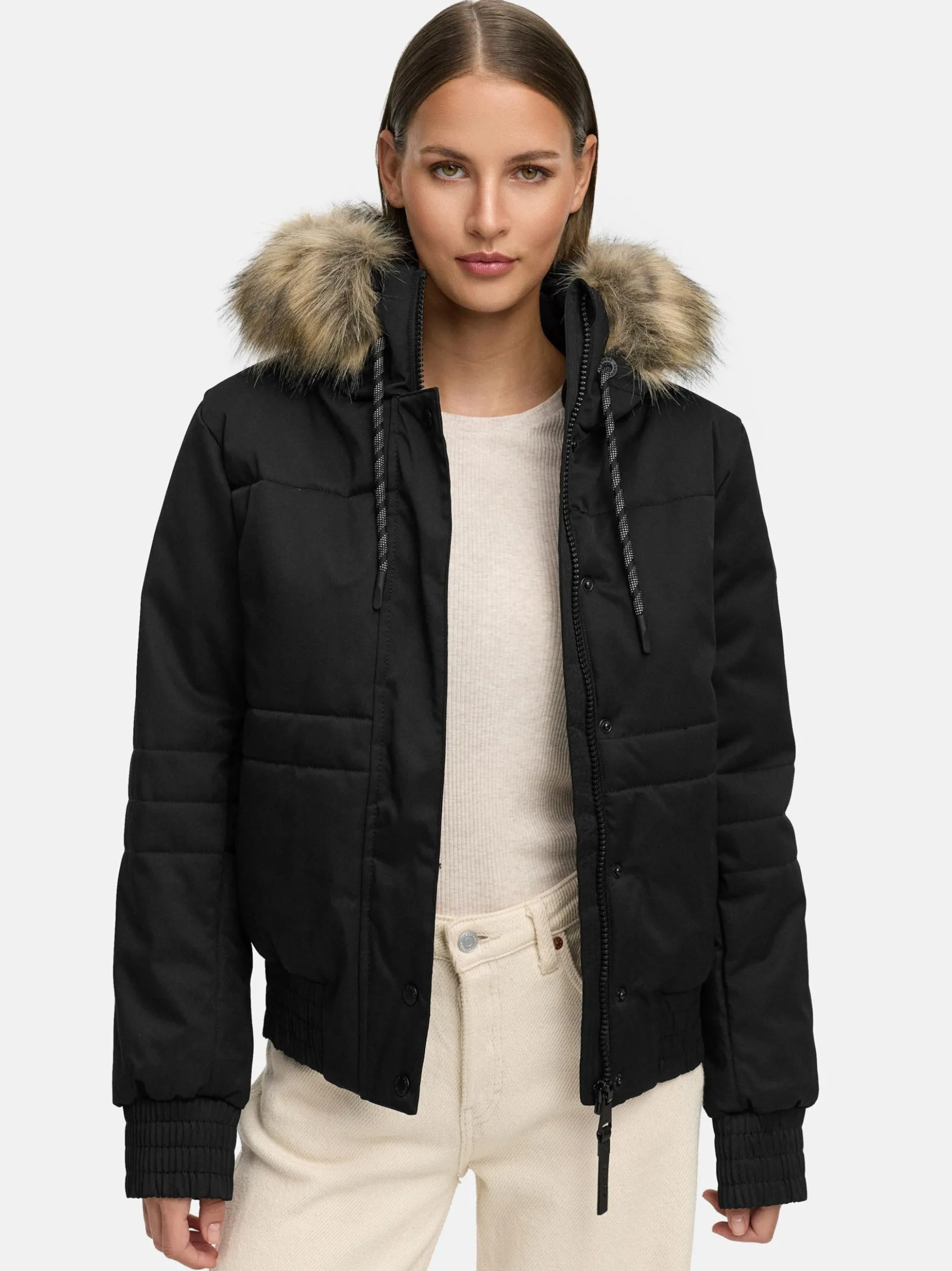 Ragwear Damen Winterjacke - Deluxia YOUMODO in schwarz