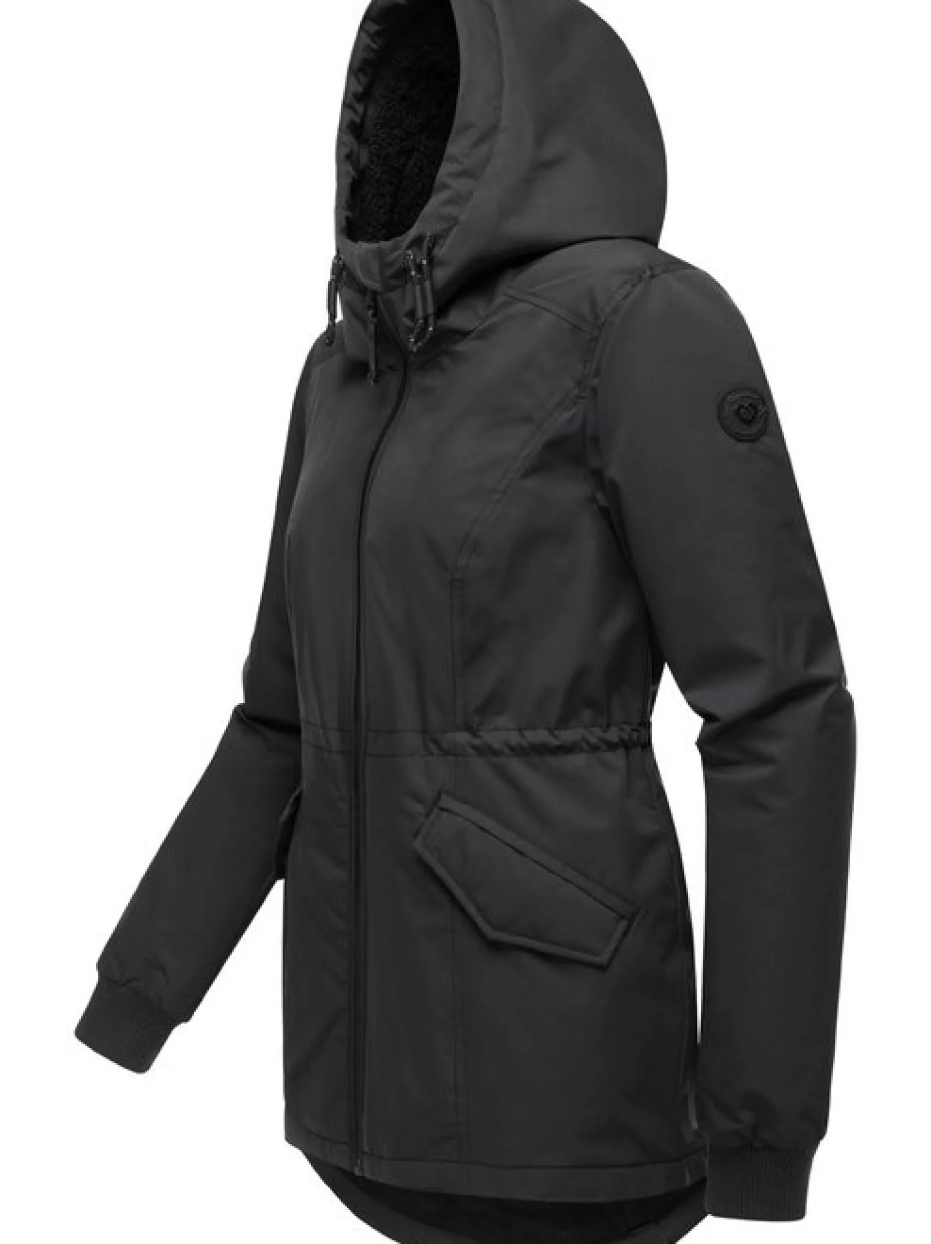 Ragwear Damen Winterjacke - Dowey Warm Rain in schwarz