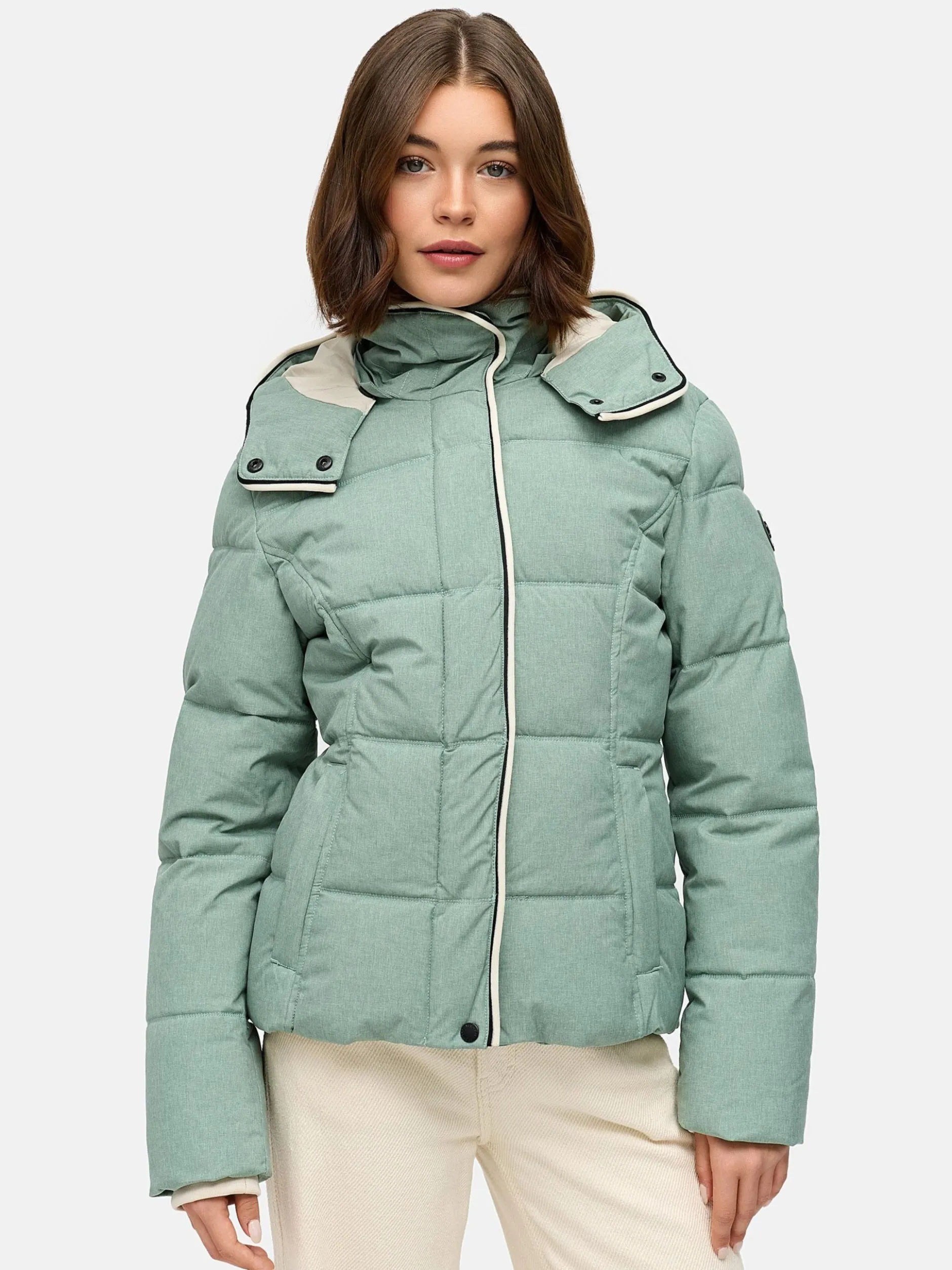 Ragwear Damen Winterjacke - Gleama Melange YOUMODO in grün