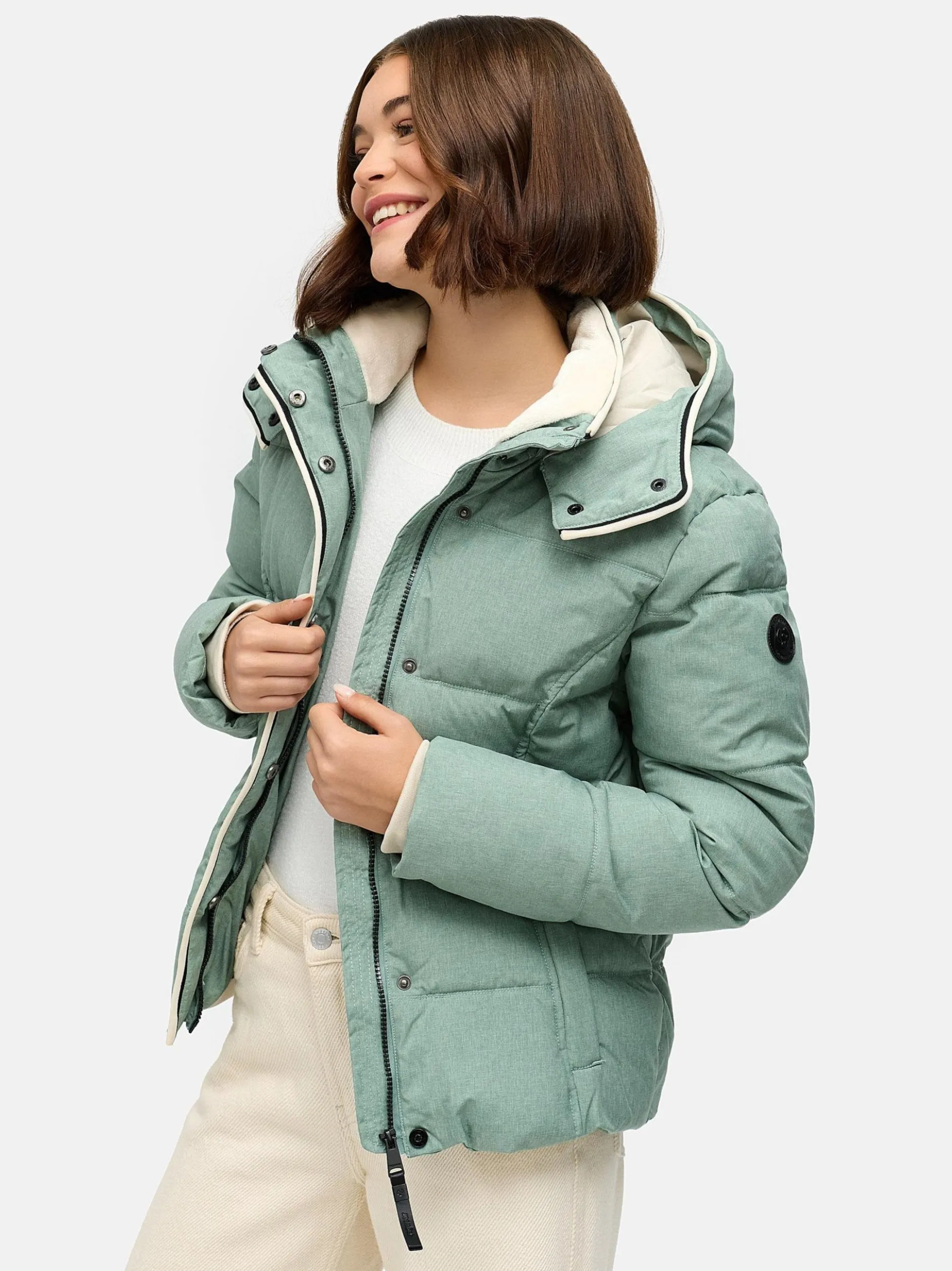 Ragwear Damen Winterjacke - Gleama Melange YOUMODO in grün