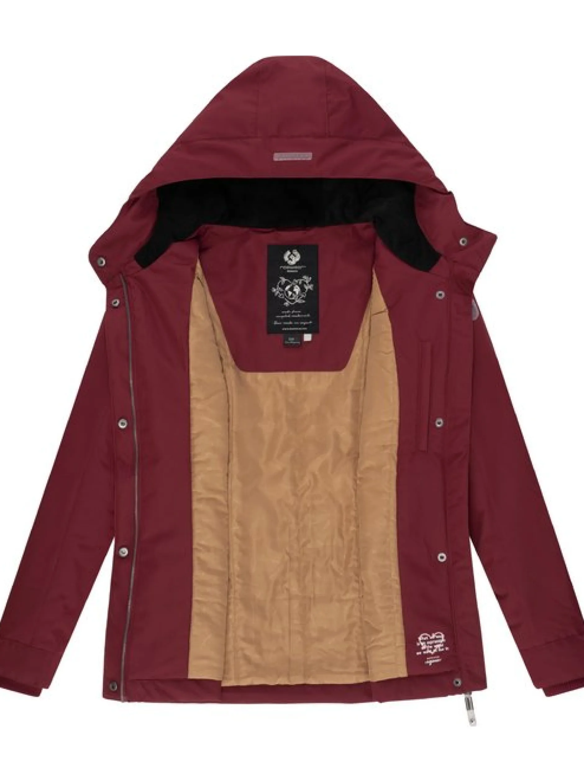 Ragwear Damen Winterjacke - Jazmin Remake II Intl. in bordeaux