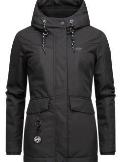 Ragwear Damen Winterjacke - Jazmin Remake II Intl. in schwarz
