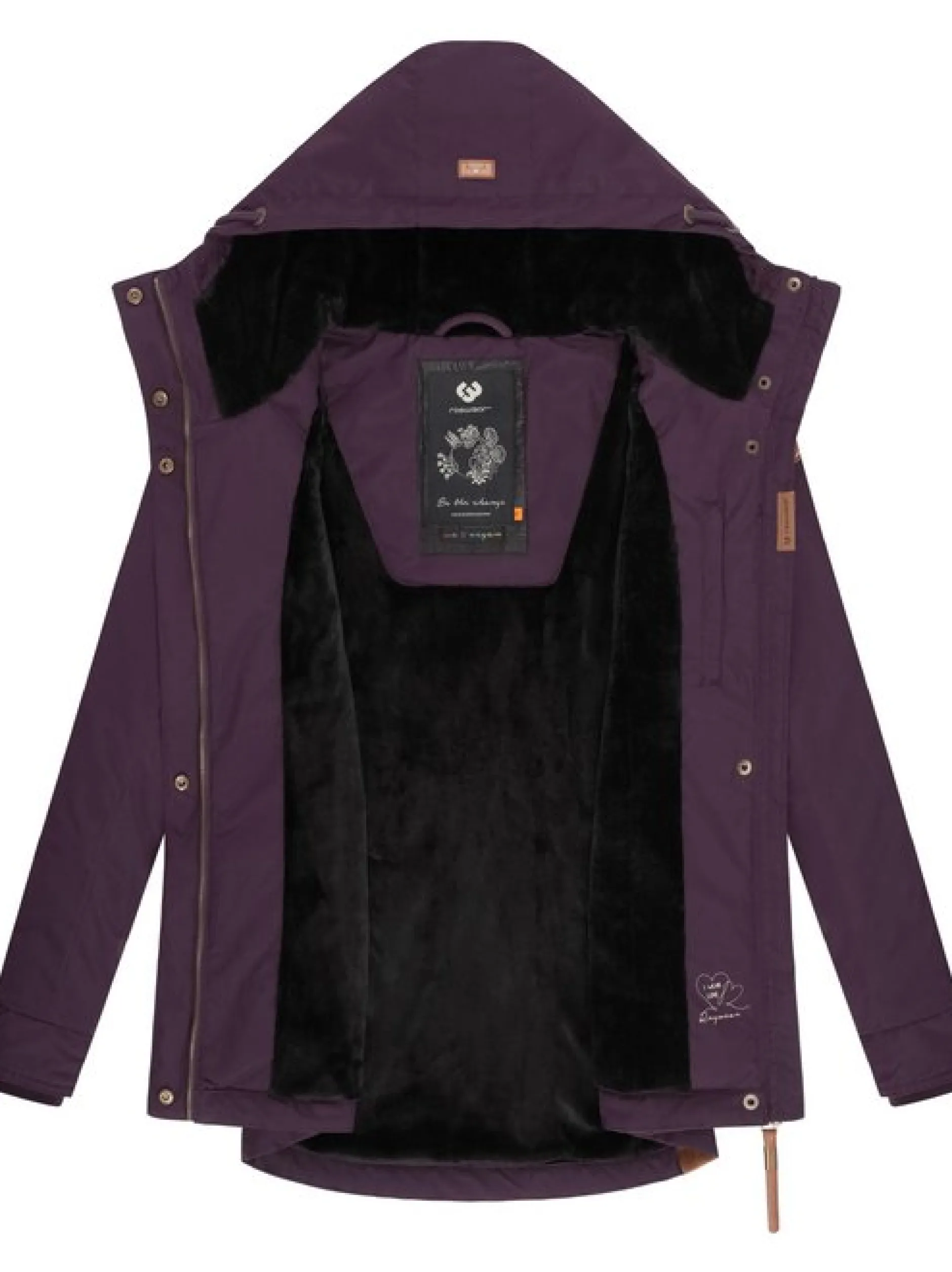 Ragwear Damen Winterjacke - Monade in lila