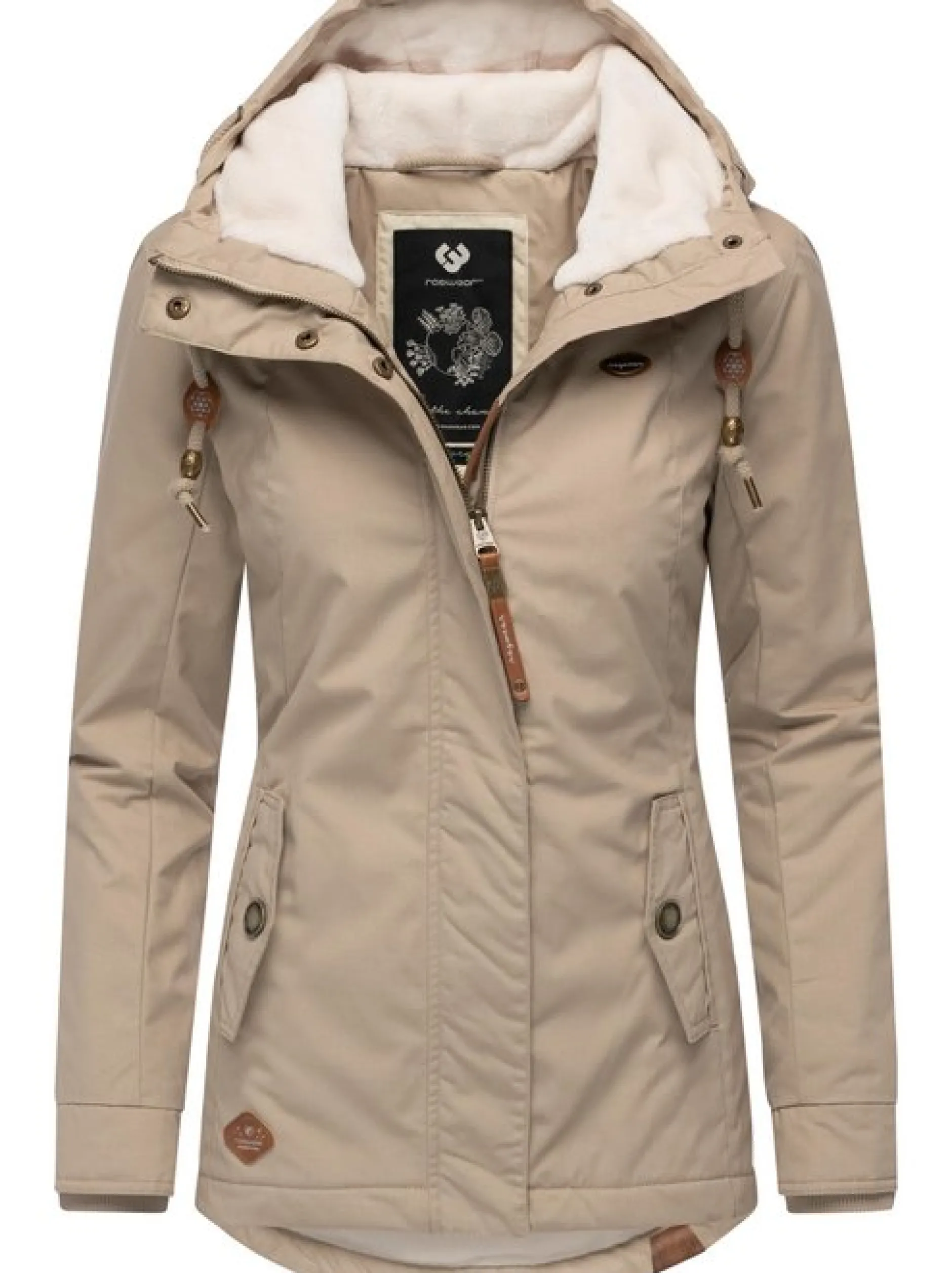 Ragwear Damen Winterjacke - Monade in taupe