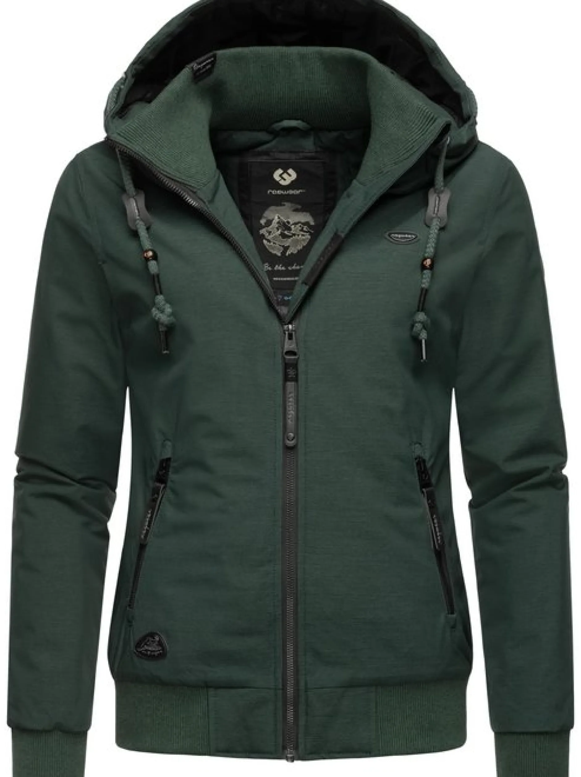 Ragwear Damen Winterjacke - Nuggie Melange in grün