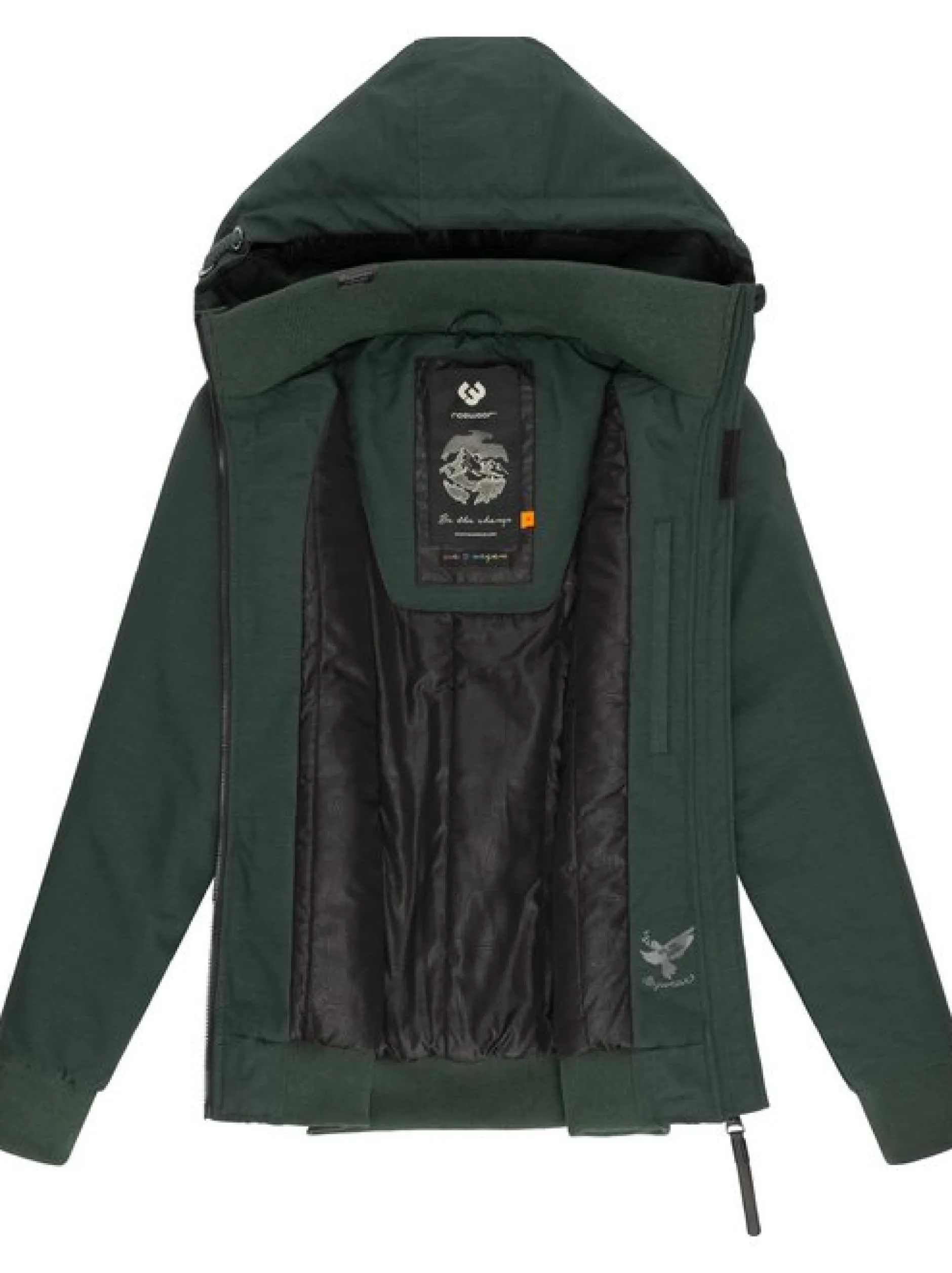 Ragwear Damen Winterjacke - Nuggie Melange in grün