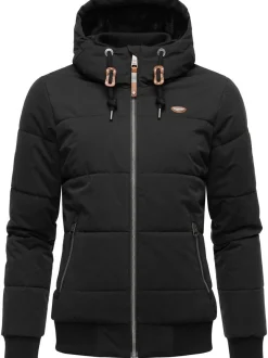 Ragwear Damen Winterjacke - Nuggys Solid in schwarz