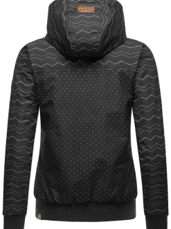 Ragwear Damen Winterjacke - Nuggie Zig Zag Intl. in schwarz