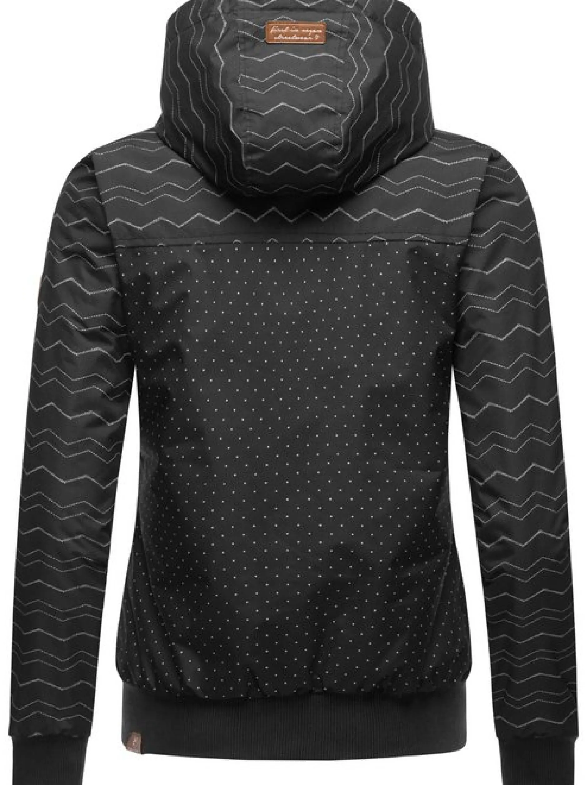 Ragwear Damen Winterjacke - Nuggie Zig Zag Intl. in schwarz