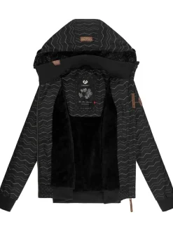 Ragwear Damen Winterjacke - Nuggie Zig Zag Intl. in schwarz