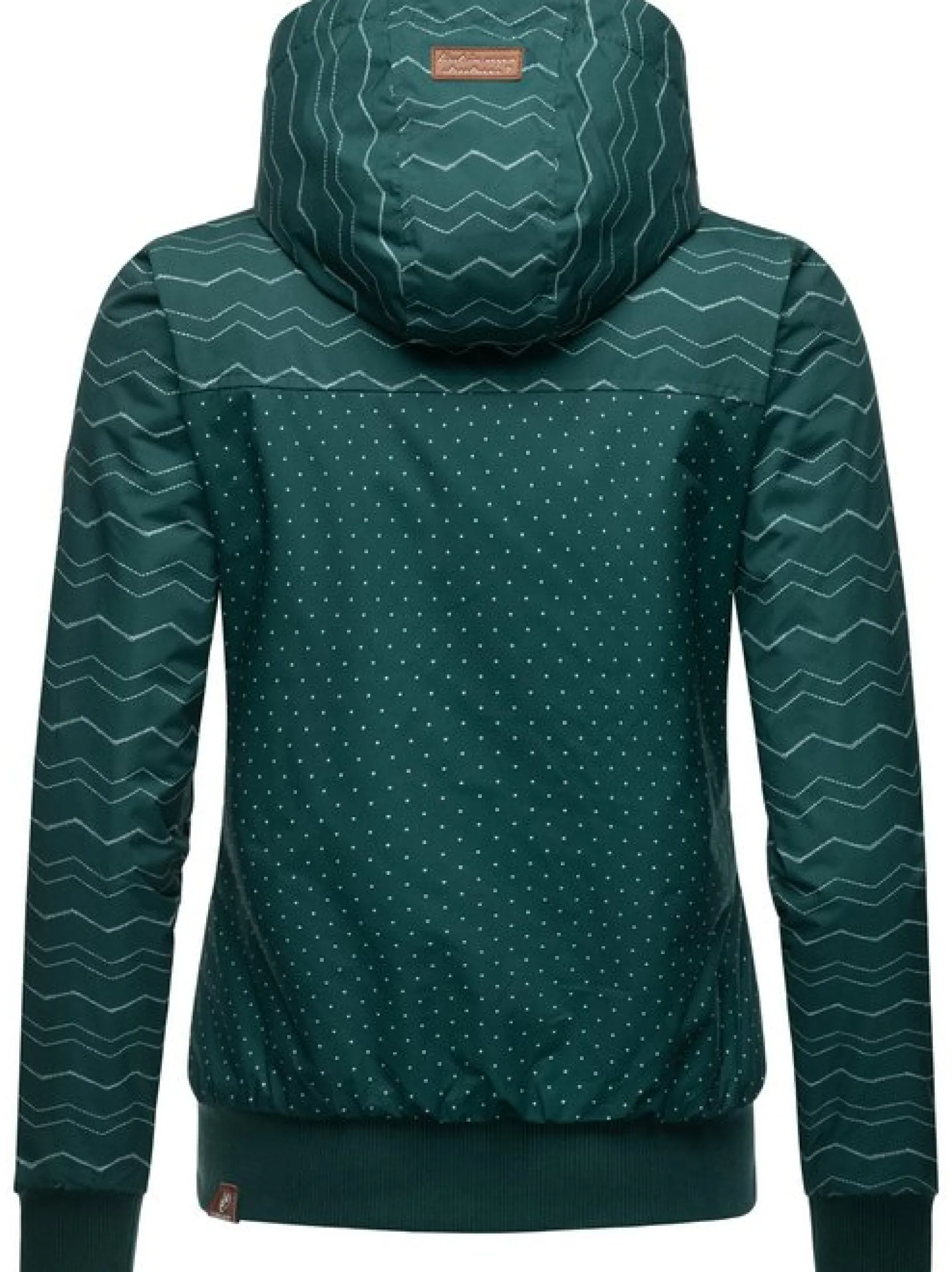 Ragwear Damen Winterjacke - Nuggie Zig Zag Intl. in petrol