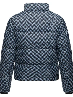 Ragwear Damen Winterjacke - Serah Print in blau