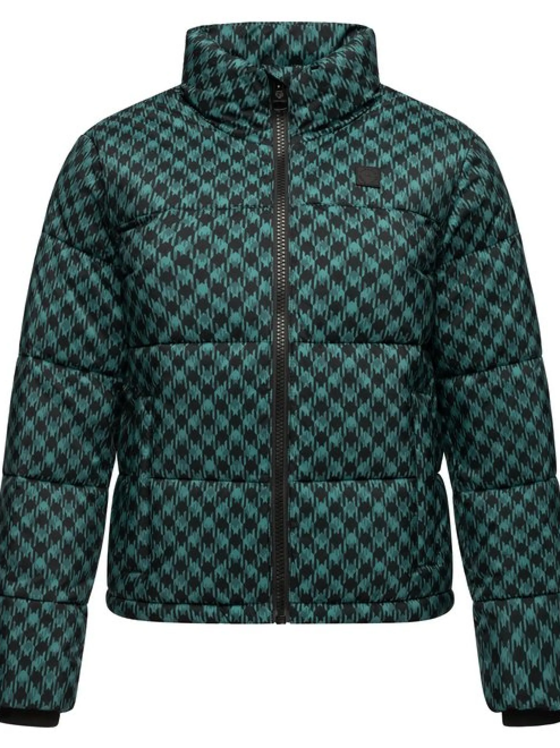Ragwear Damen Winterjacke - Serah Print in smaragd