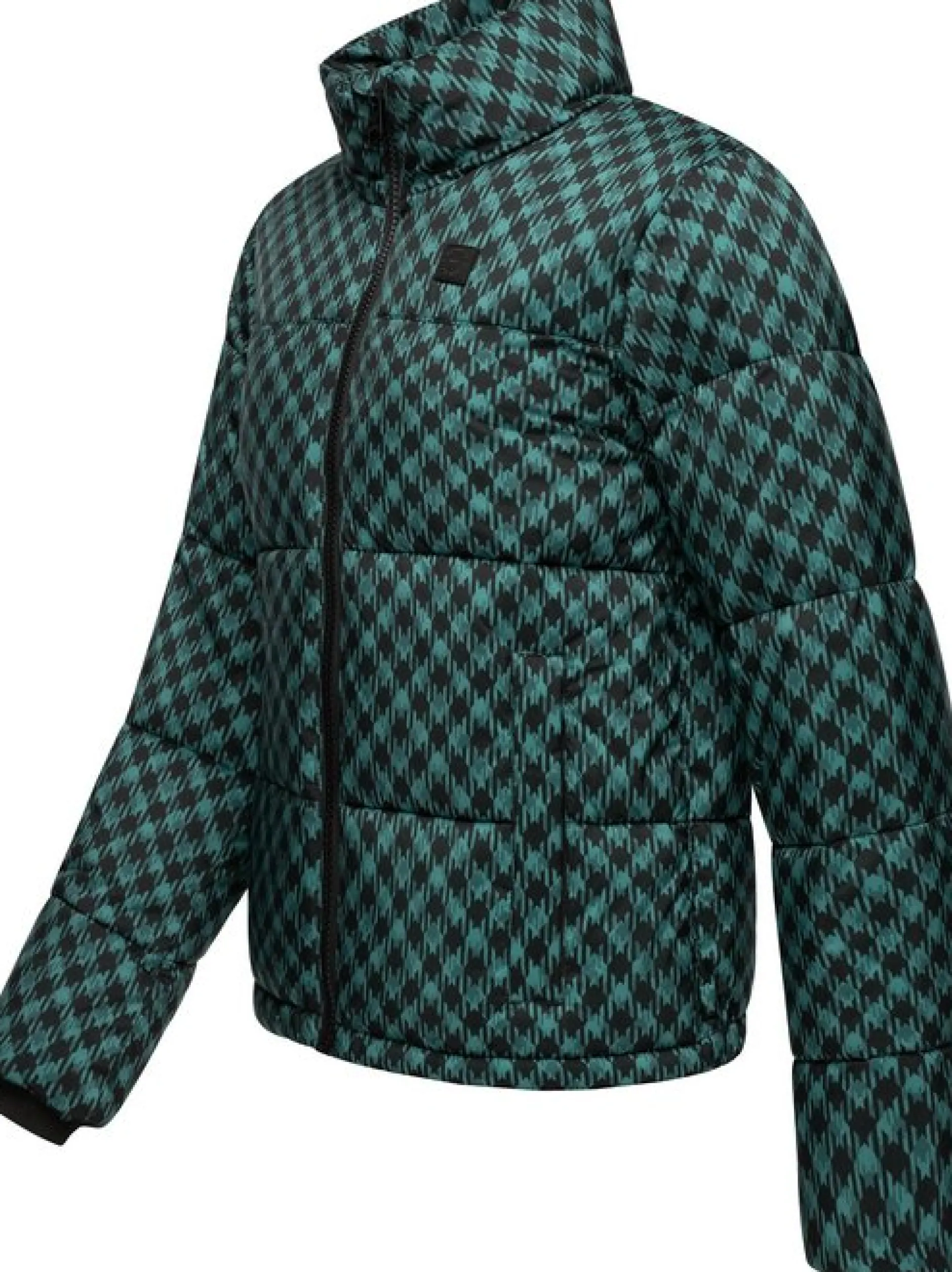 Ragwear Damen Winterjacke - Serah Print in smaragd