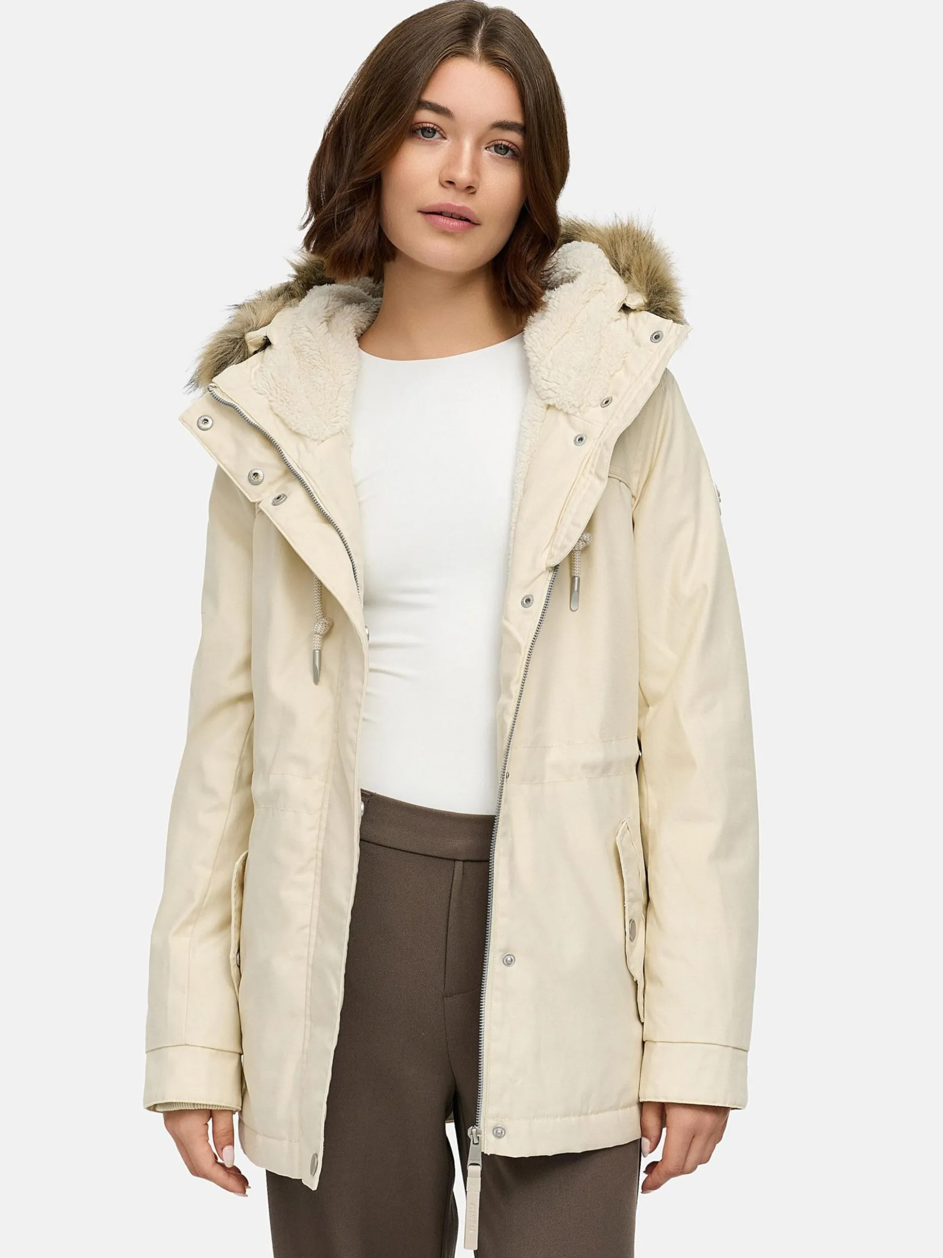 Ragwear Damen Winterjacke - Tawny Short YOUMODO in ecru