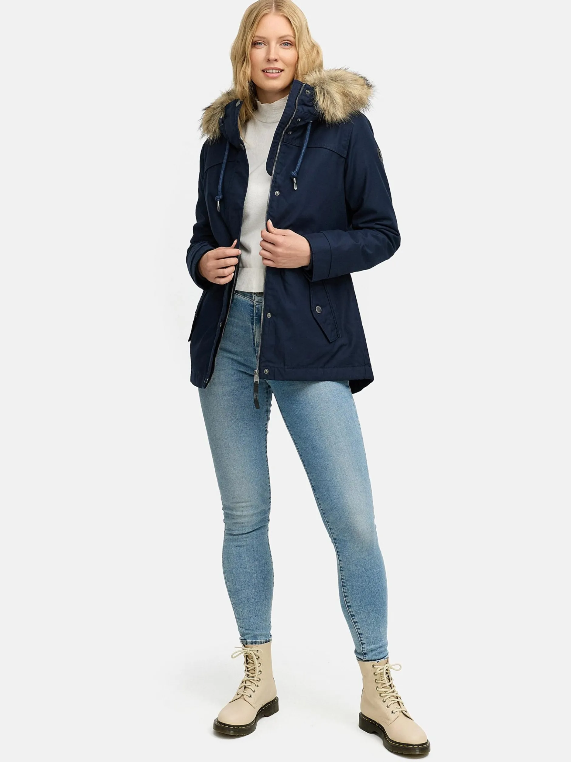 Ragwear Damen Winterjacke - Tawny Short YOUMODO in marine