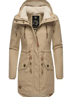 Ragwear Damen Wintermantel - Elsie in taupe