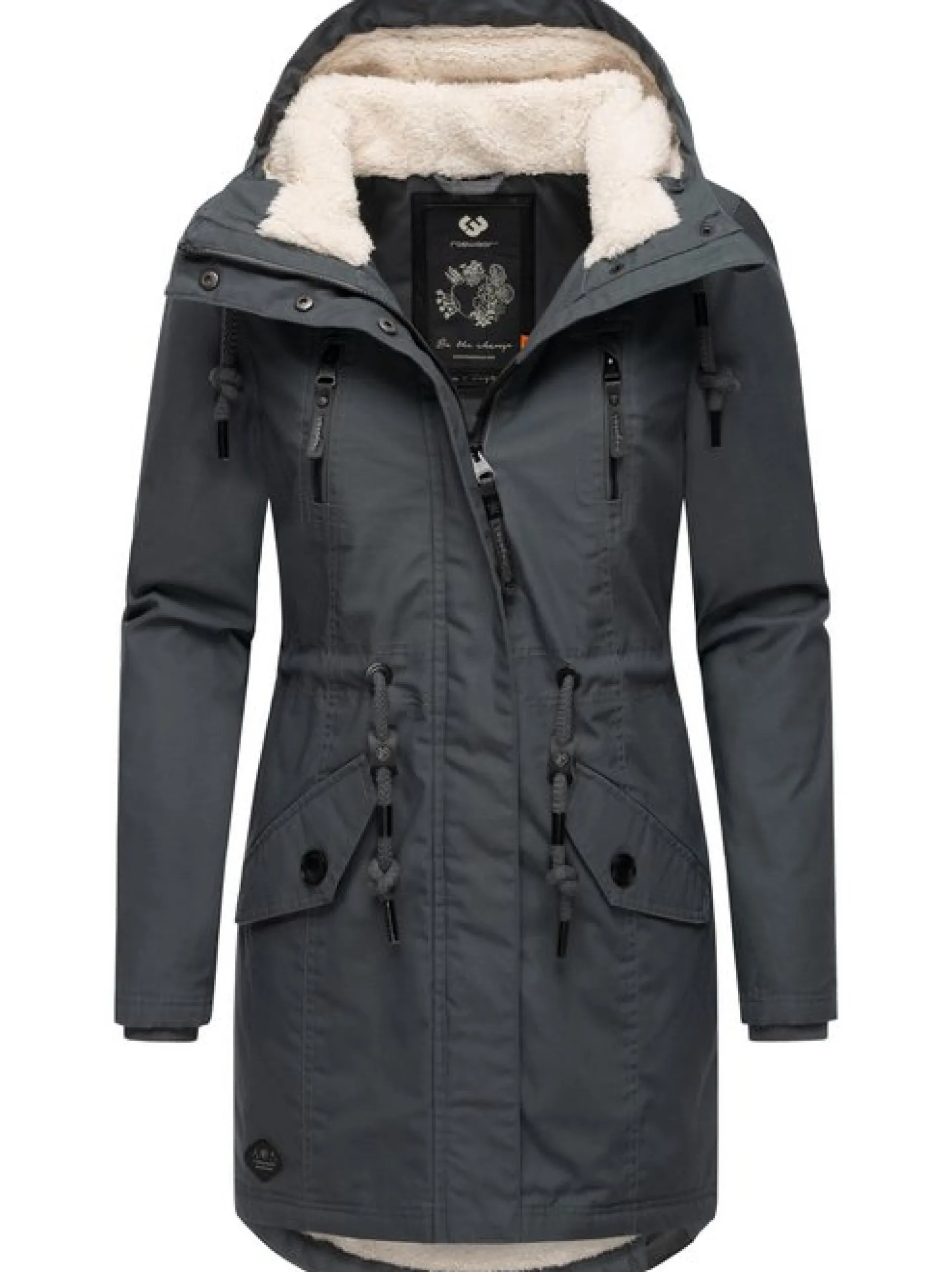 Ragwear Damen Wintermantel - Elsie in grau