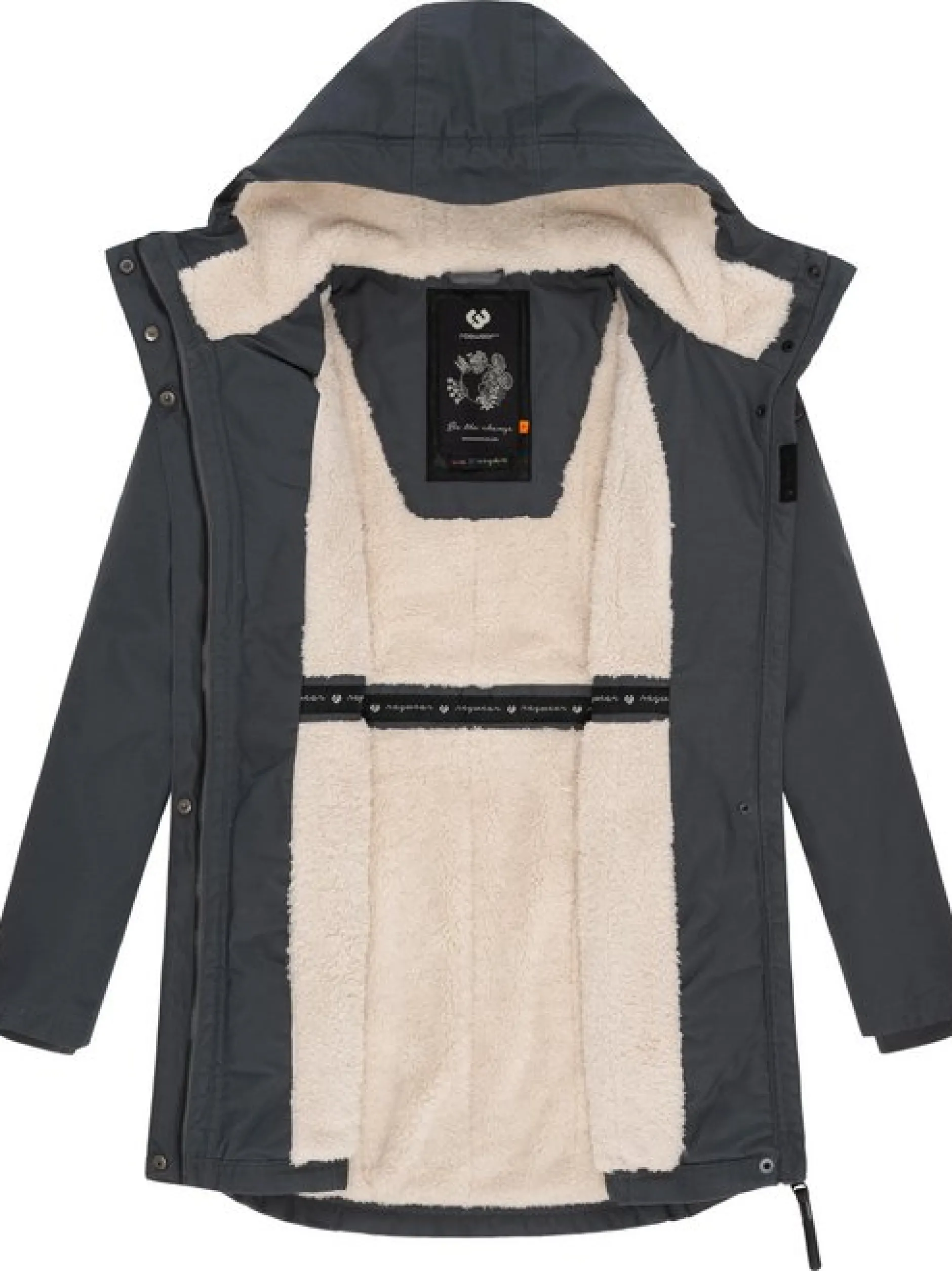 Ragwear Damen Wintermantel - Elsie in grau