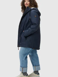 Ragwear Damen Wintermantel - Monadis Rainy II Intl. in blau