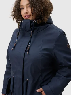 Ragwear Damen Wintermantel - Monadis Rainy II Intl. in blau
