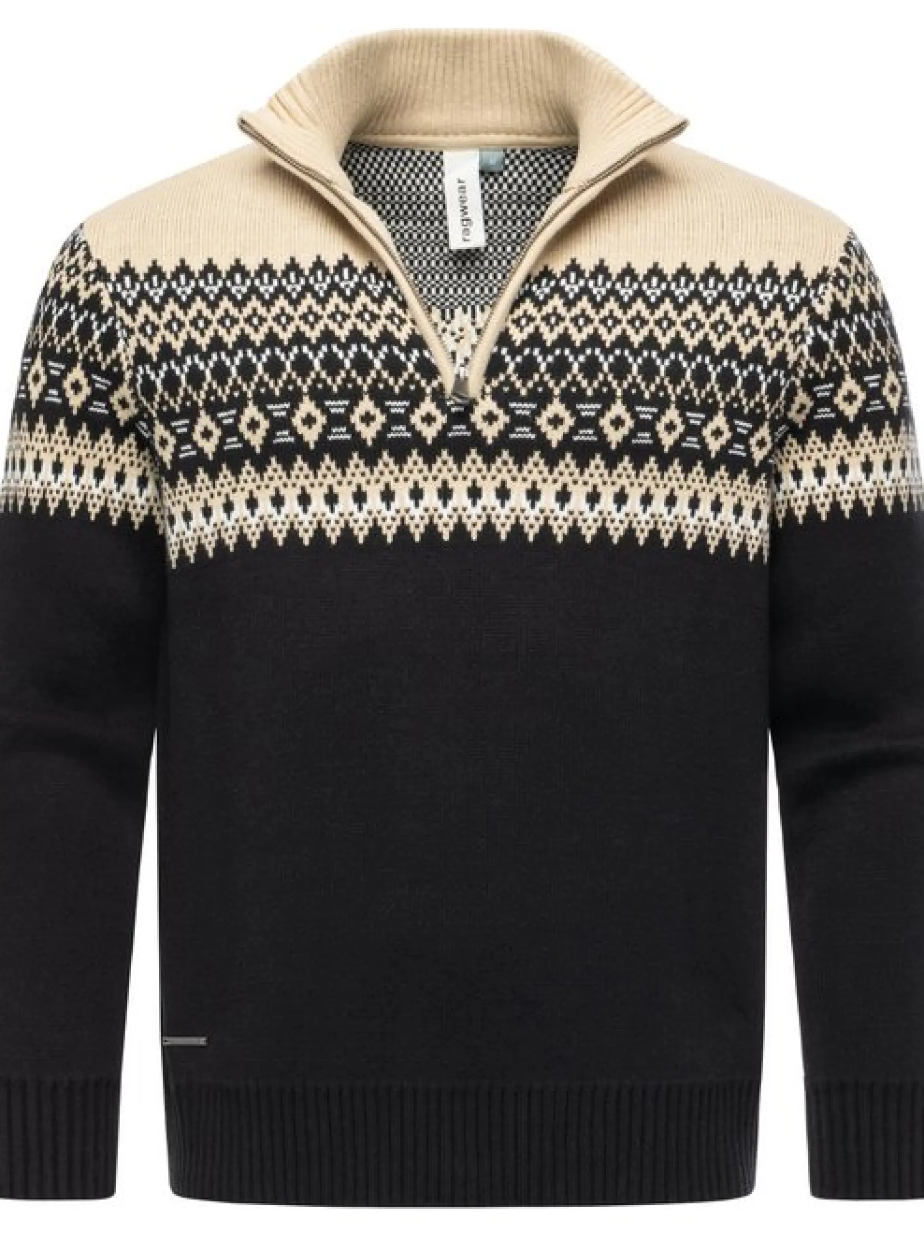 Ragwear Herren Norwegerpullover - Norwaian in schwarz