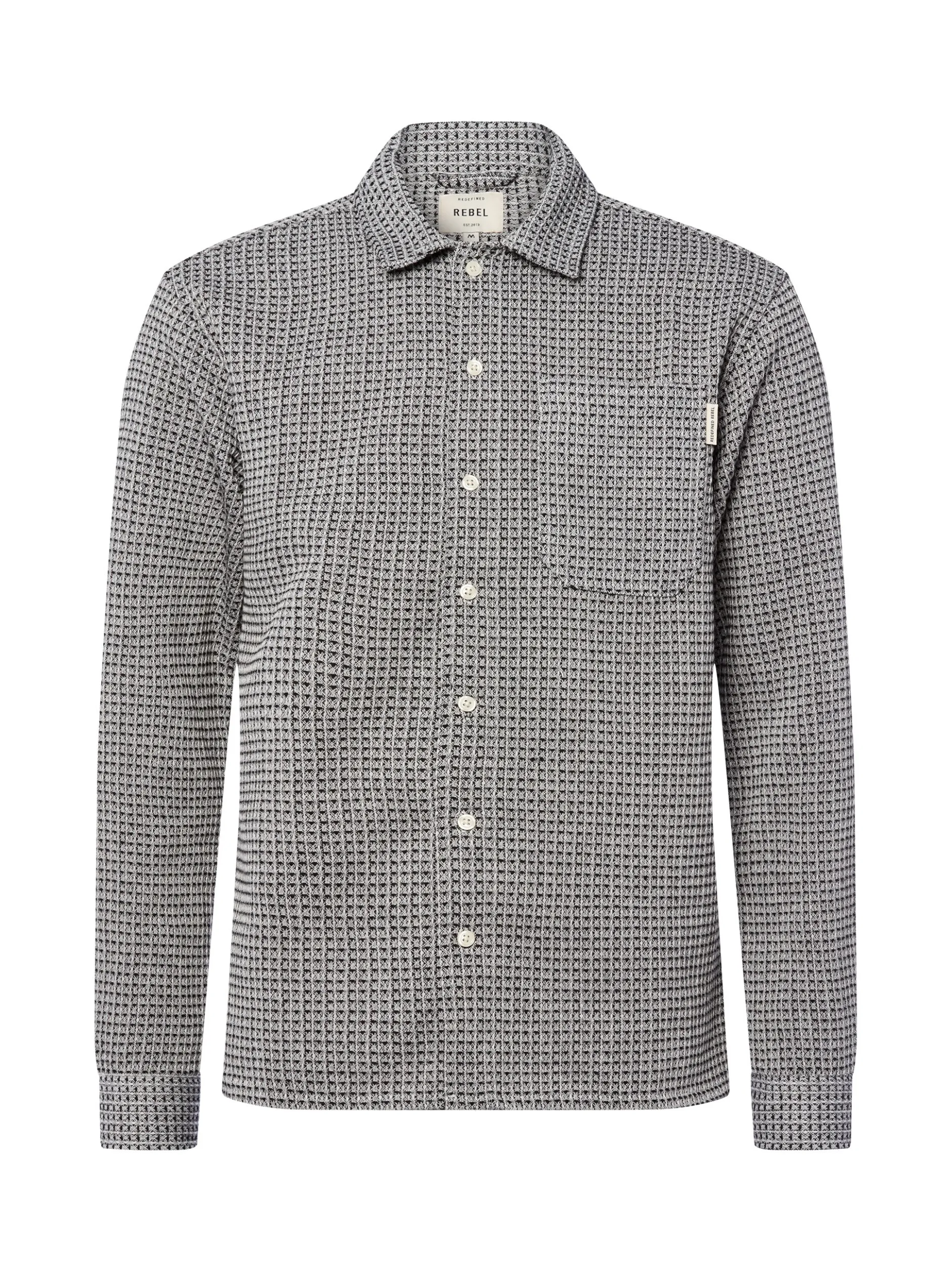 Redefined Rebel Herren Overshirt - Chen in schwarz ecru