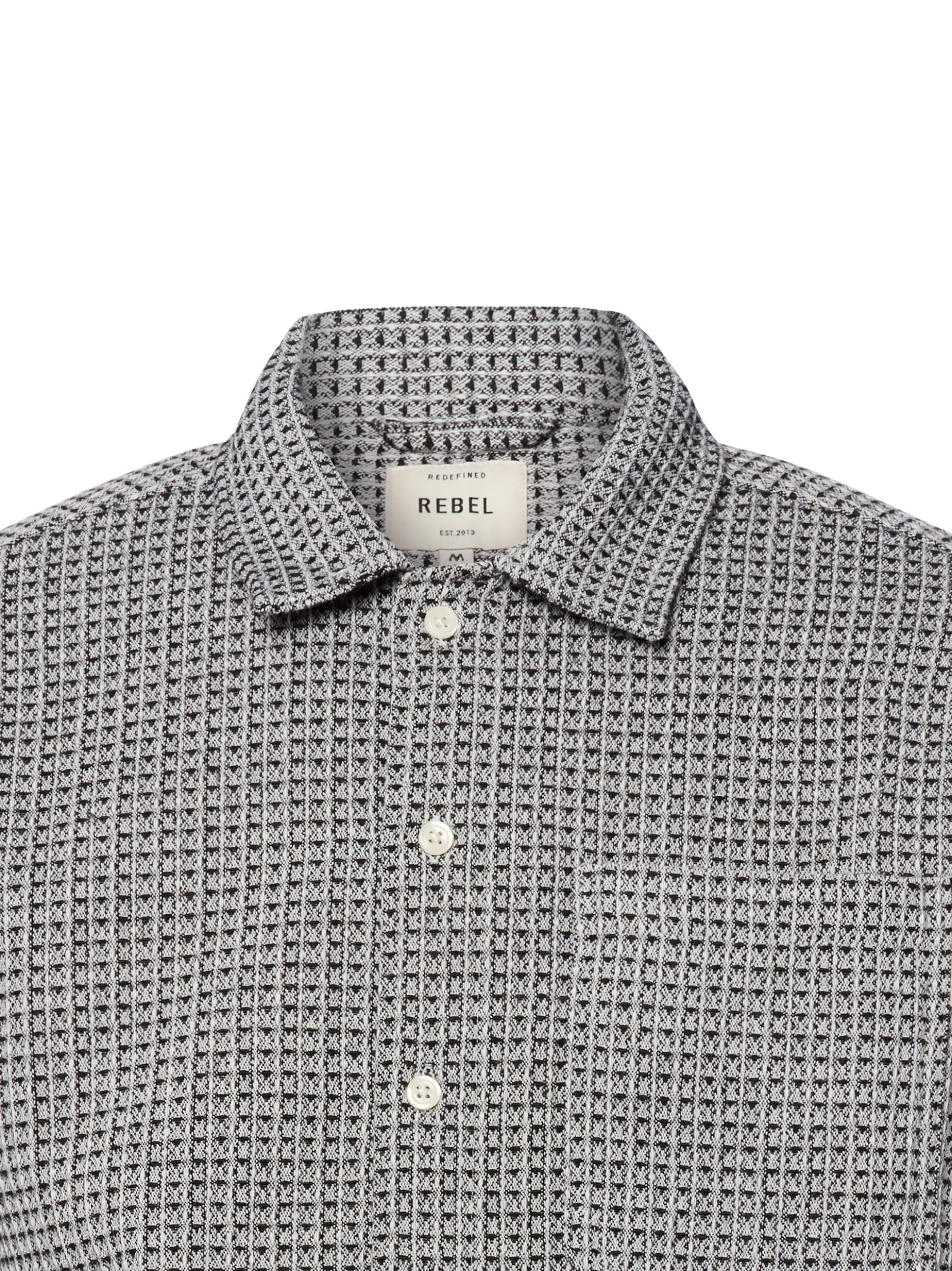 Redefined Rebel Herren Overshirt - Chen in schwarz ecru