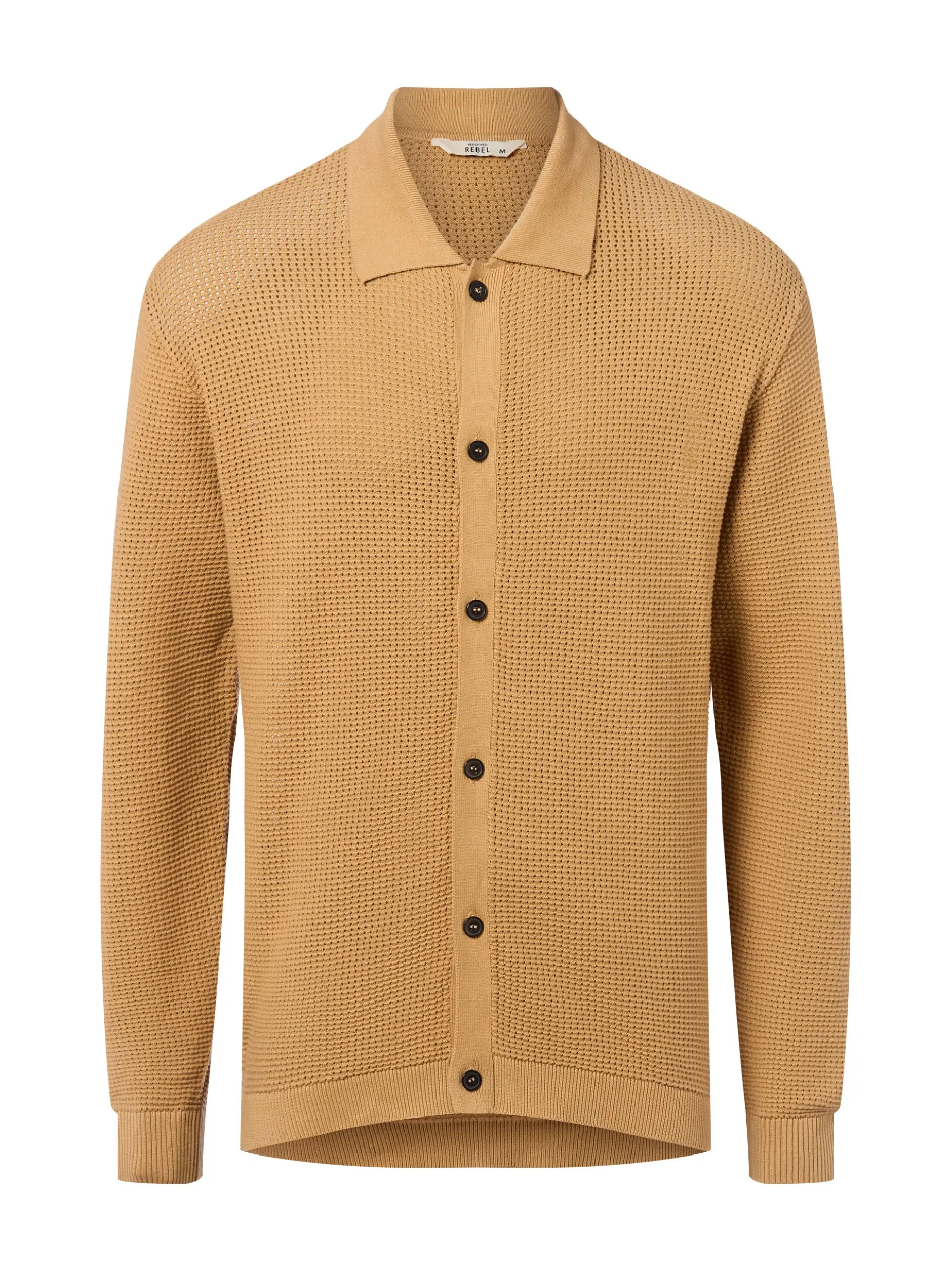 Redefined Rebel Herren Strickjacke - RRSantana in camel