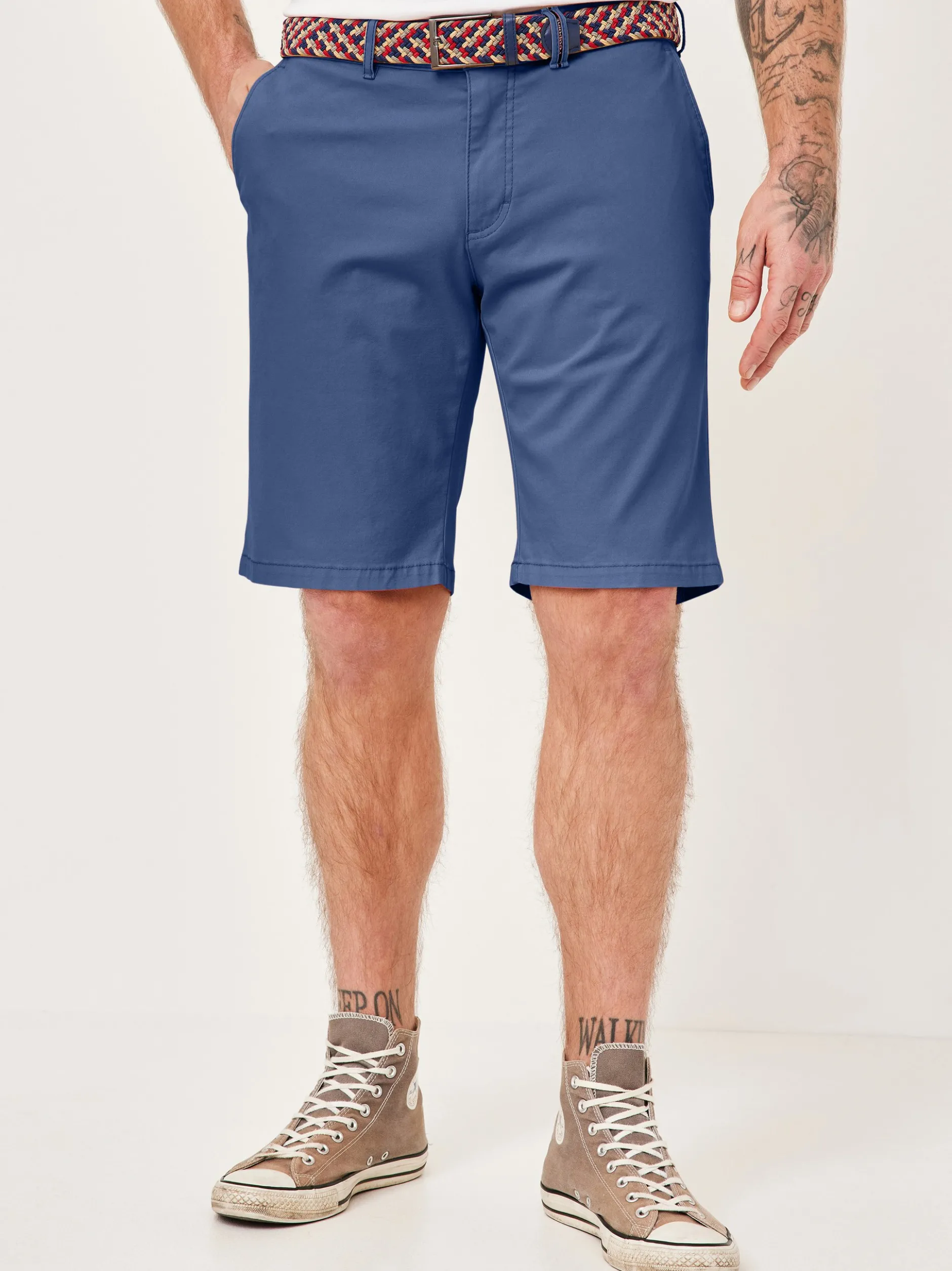 Redpoint Herren Bermuda - SURREY Slim Fit in blau