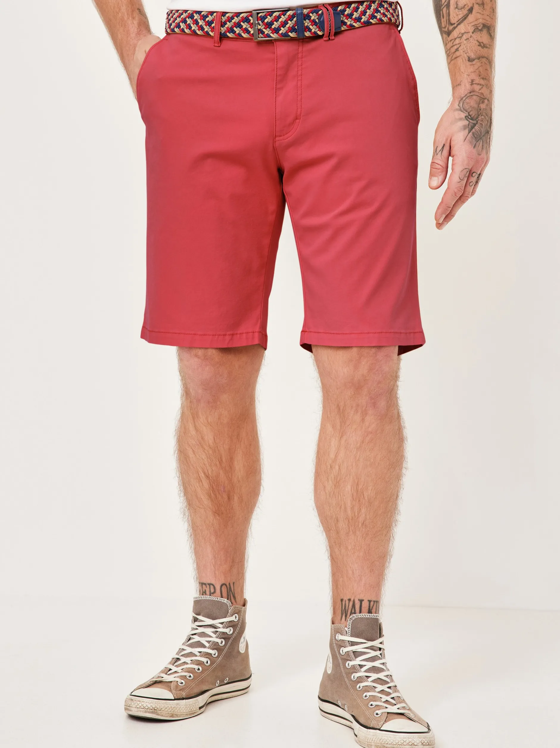 Redpoint Herren Bermuda - SURREY Slim Fit in rot
