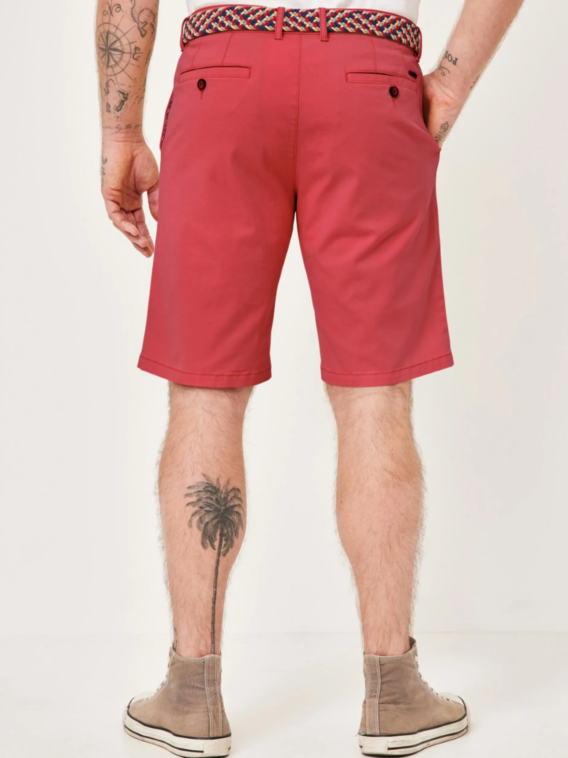Redpoint Herren Bermuda - SURREY Slim Fit in rot