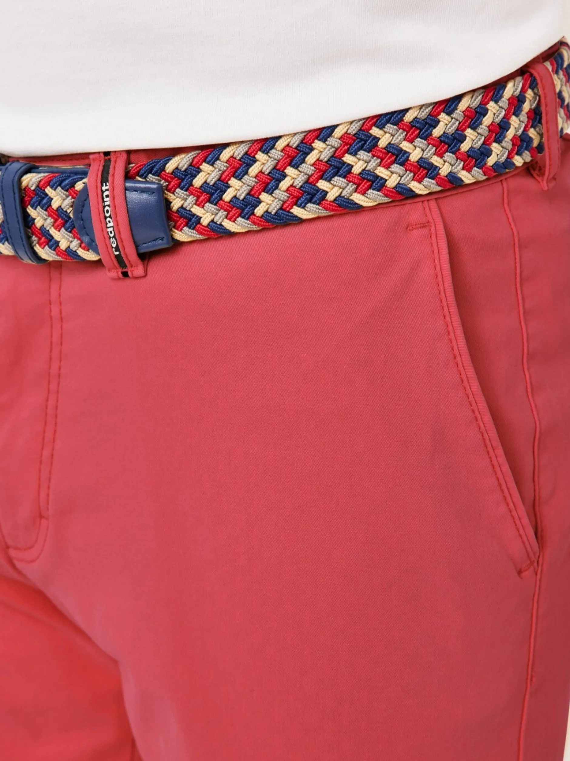 Redpoint Herren Bermuda - SURREY Slim Fit in rot