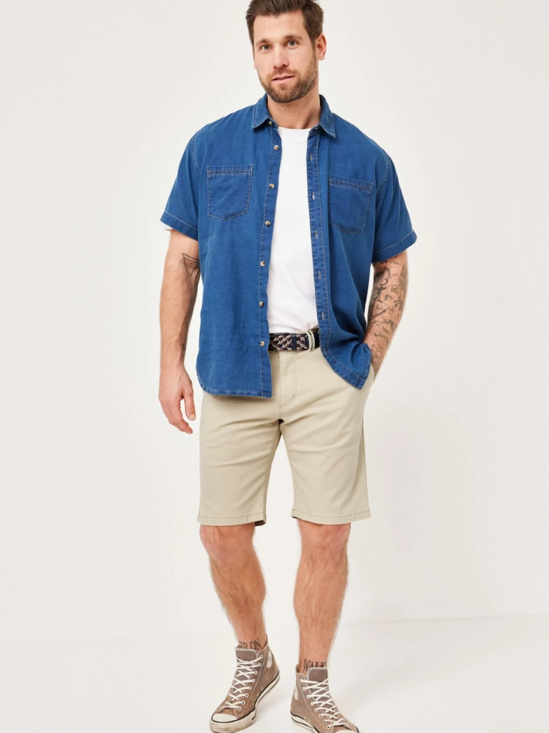 Redpoint Herren Bermuda - SURREY Slim Fit in beige