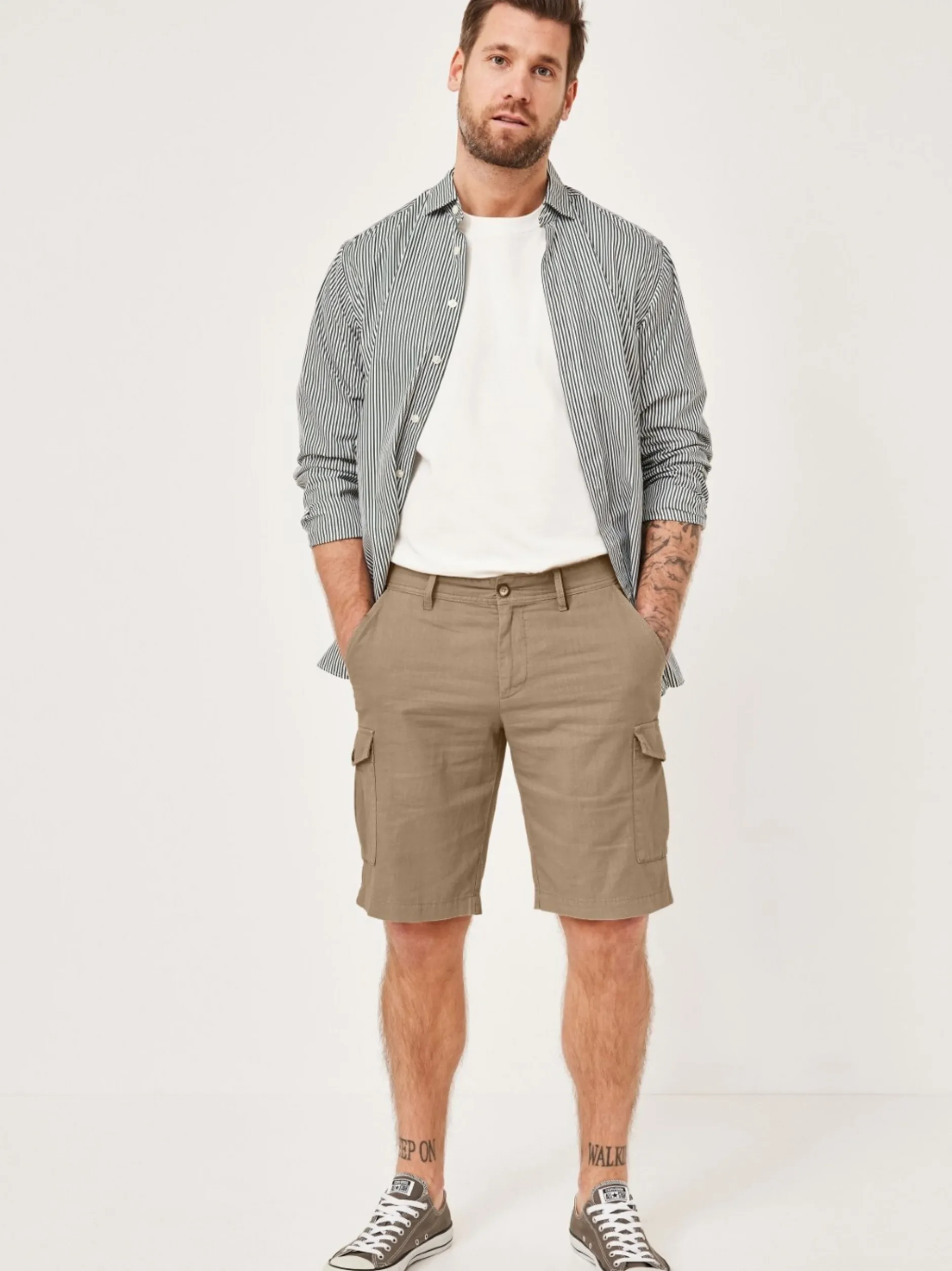 Redpoint Herren Cargobermuda - VANCOUVER Regular Fit in beige