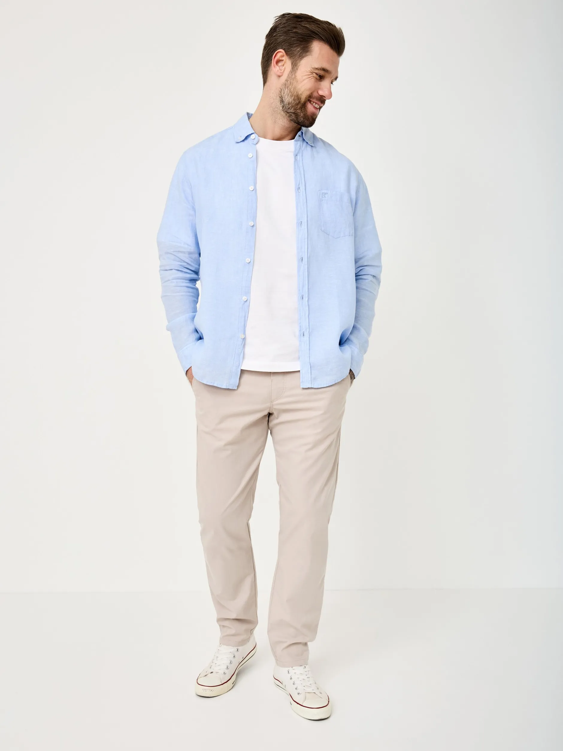 Redpoint Herren Chino - HALIFAX Slim Fit in kitt