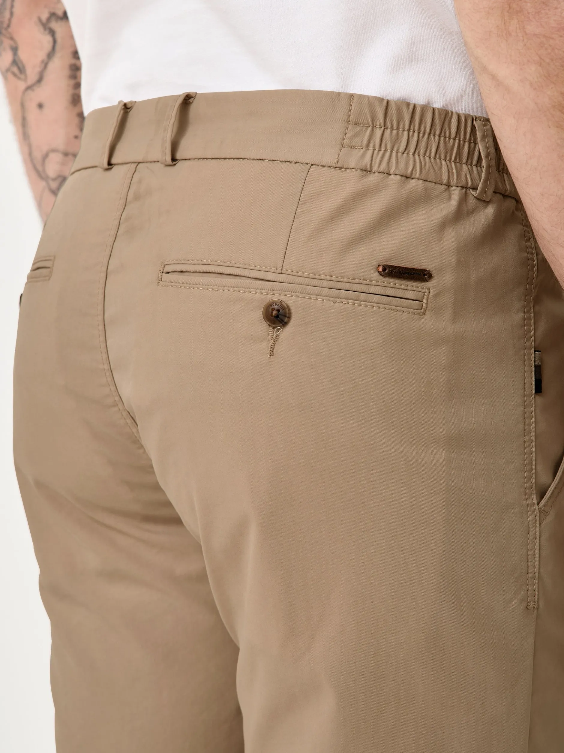 Redpoint Herren Chino - HALIFAX Slim Fit in beige