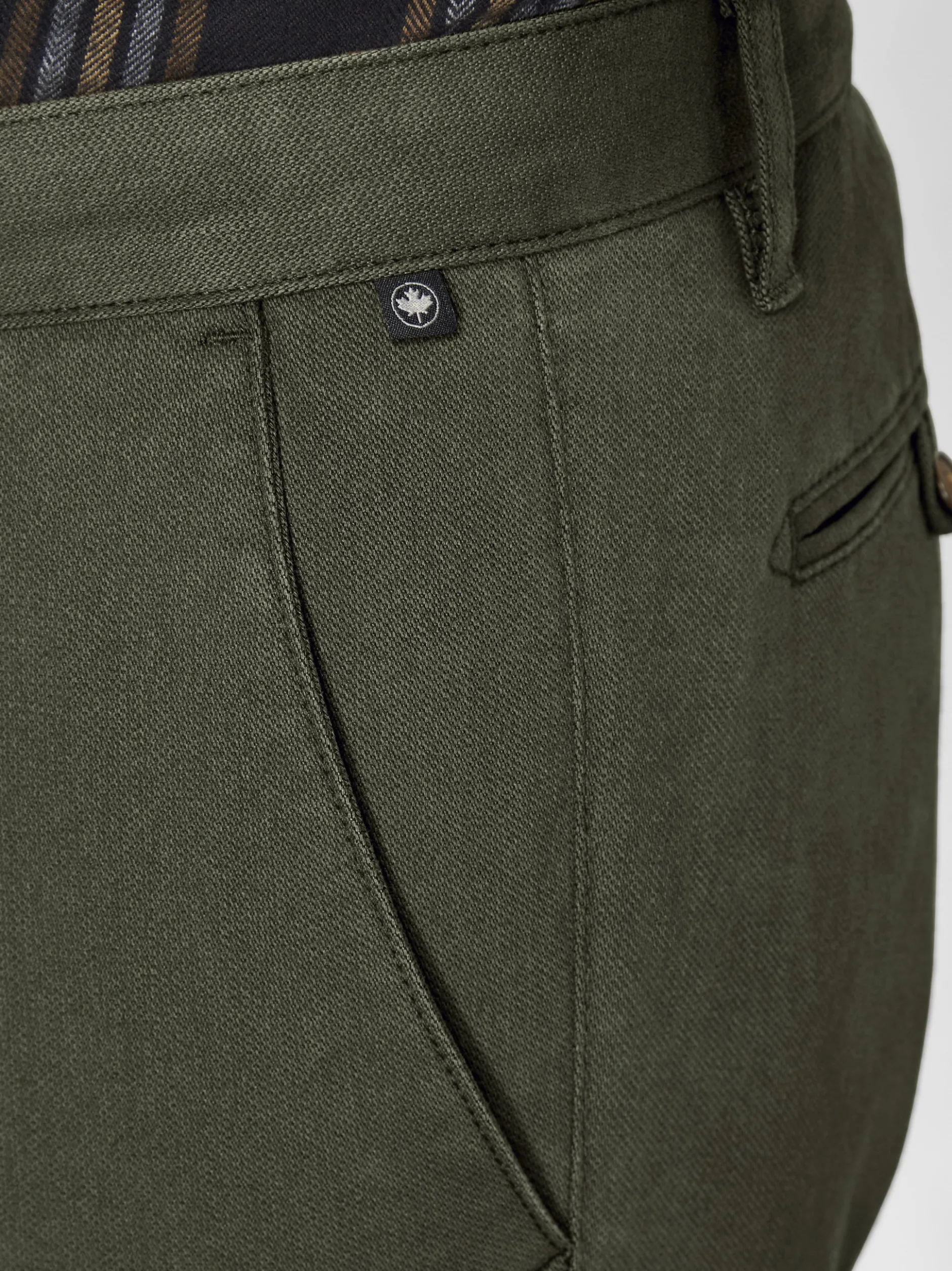 Redpoint Herren Chino - Jasper Slim Fit in oliv