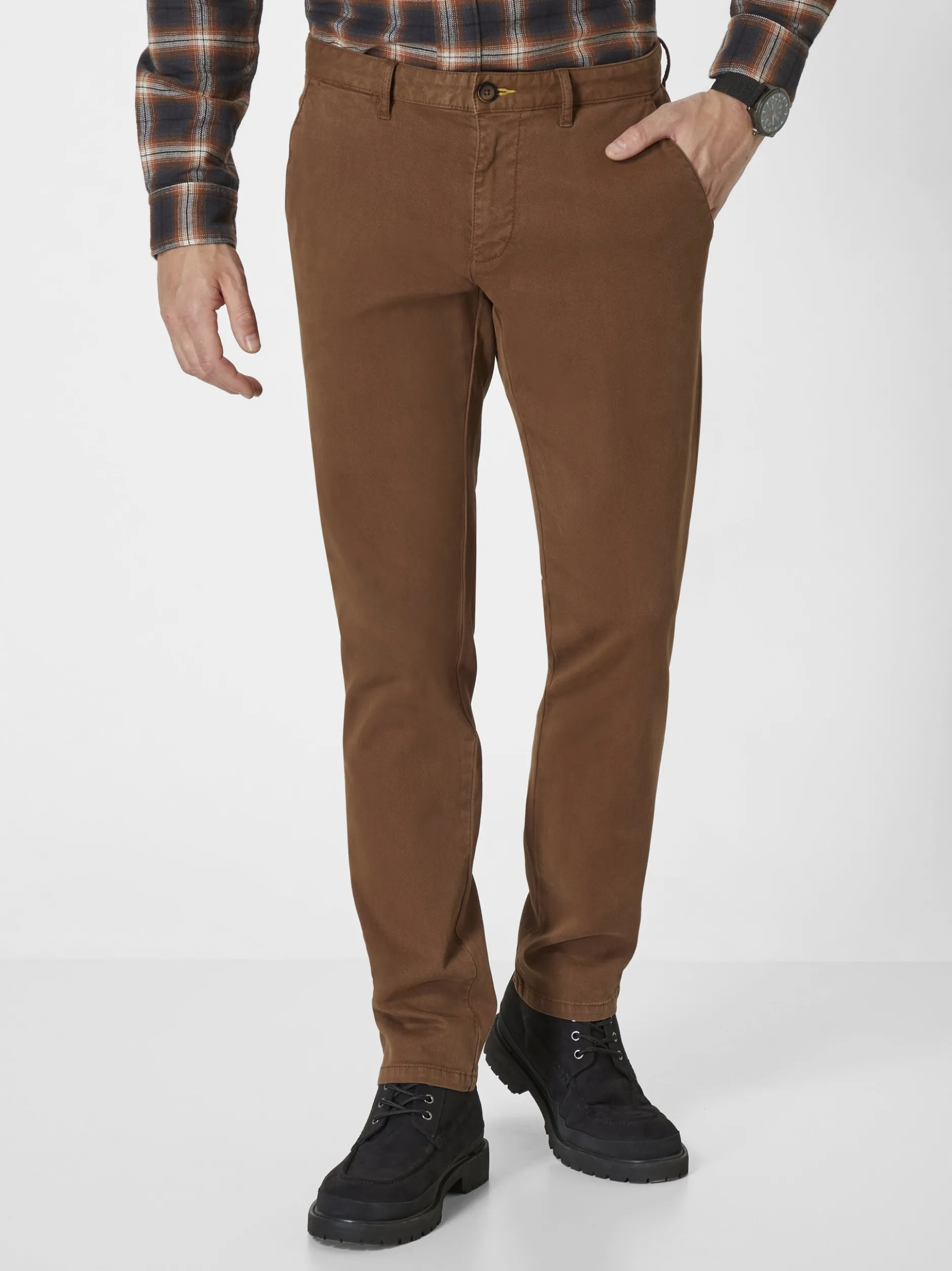 Redpoint Herren Chino - Jasper Slim Fit in kastanie