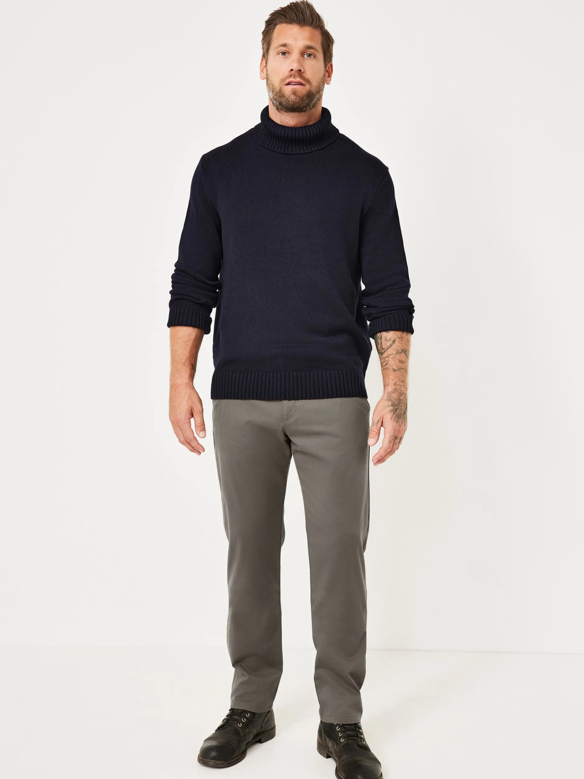 Redpoint Herren Chino - ODESSA Straight Fit in oliv