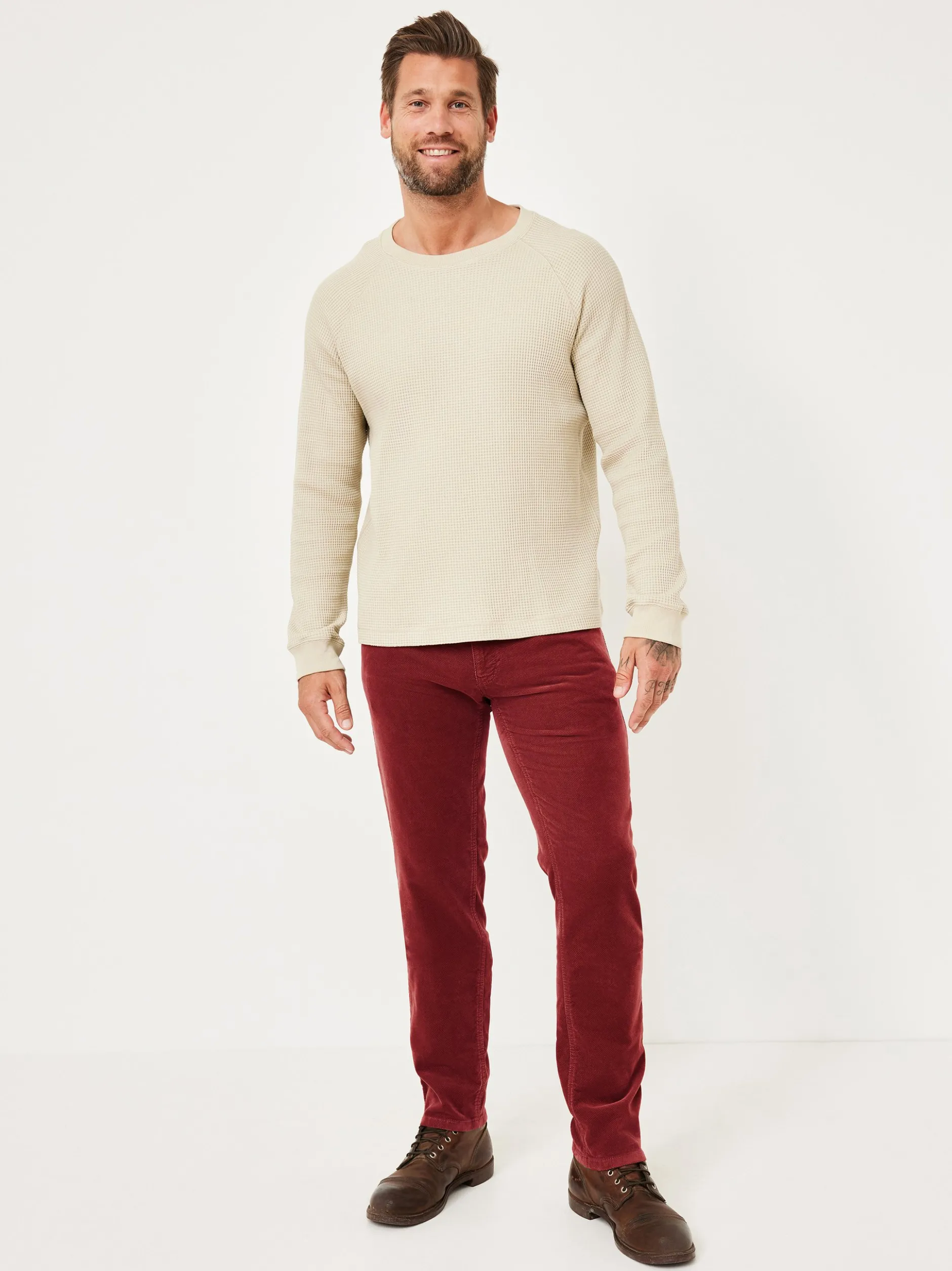Redpoint Herren Cordhose - MILTON Straight Fit in kastanie