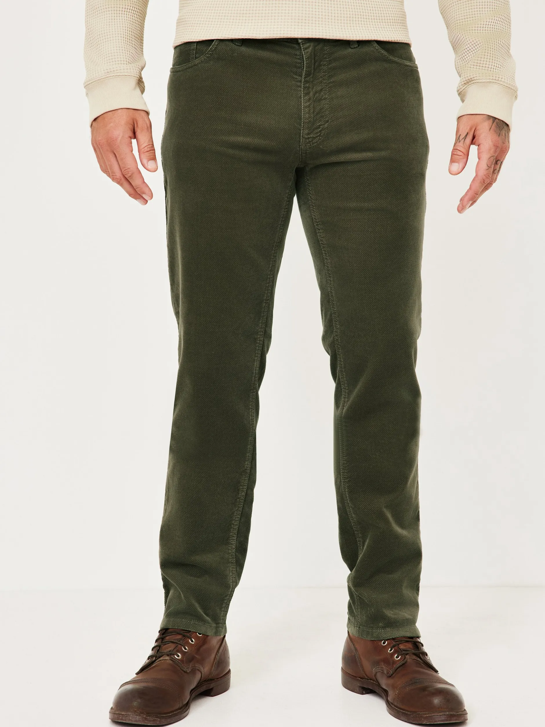 Redpoint Herren Cordhose - MILTON Straight Fit in oliv