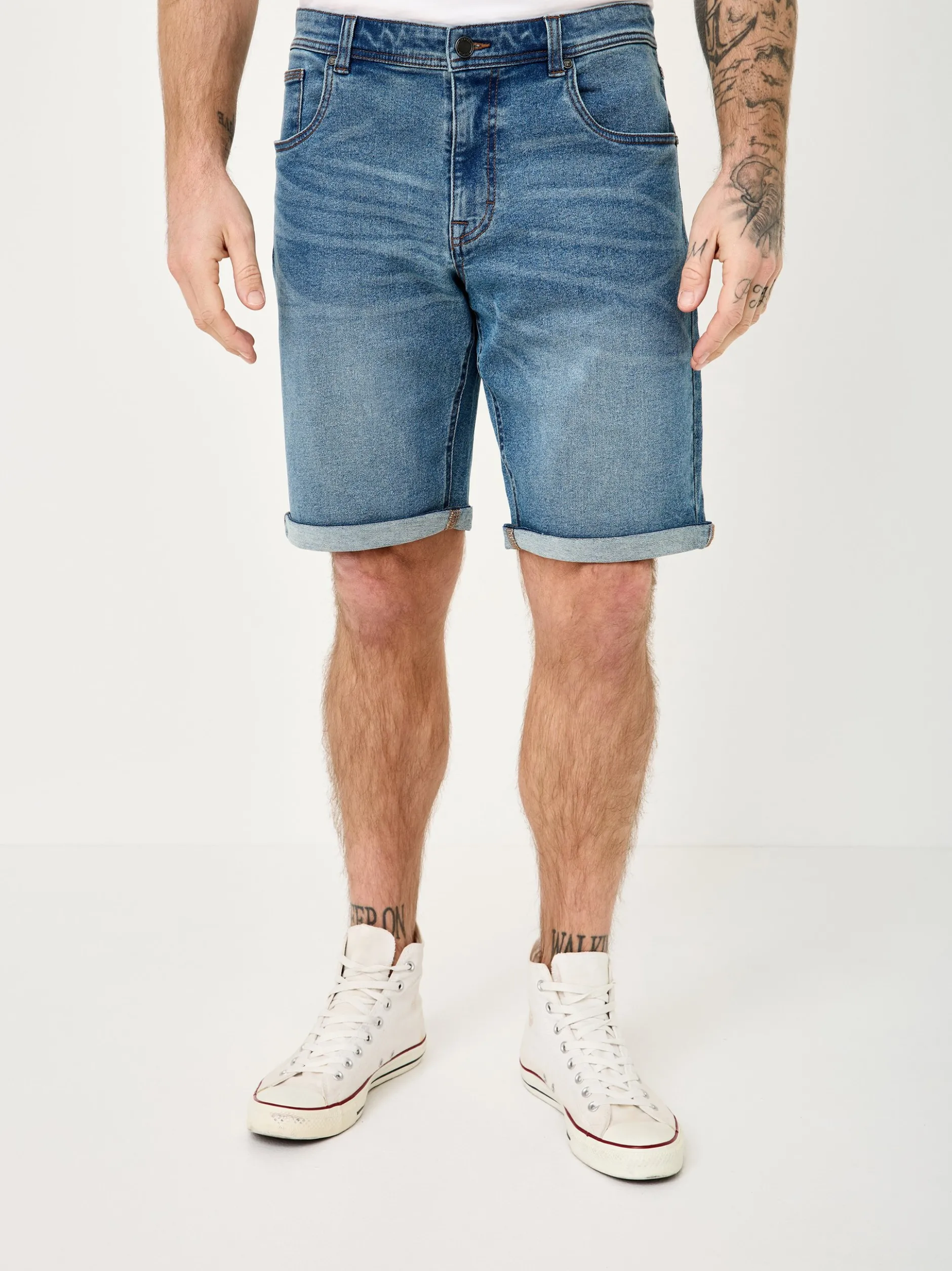 Redpoint Herren Jeansshorts - SHERBROOKE in light stone