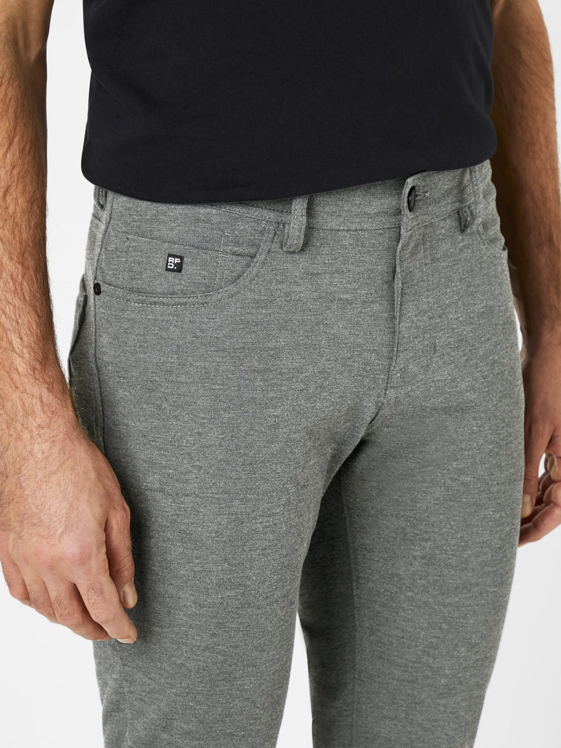 Redpoint Herren 5-Pocket Hose - Kanata Slim Fit in grau