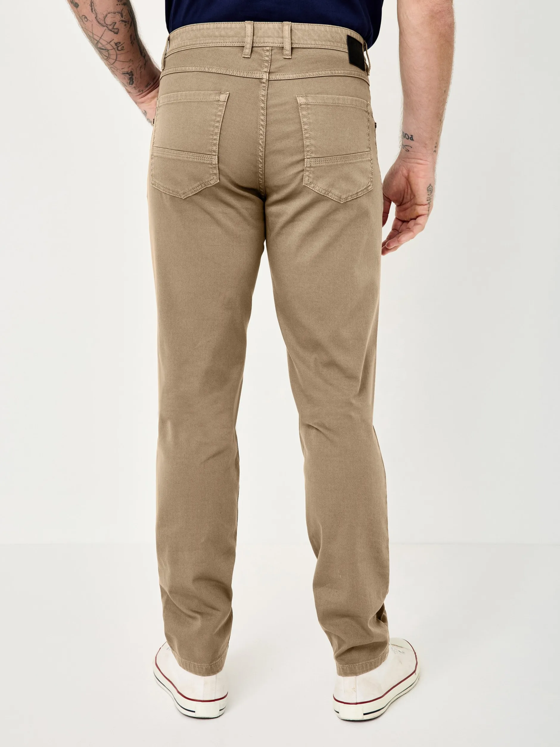 Redpoint Herren 5-Pocket Hose - Milton Straight Fit in beige